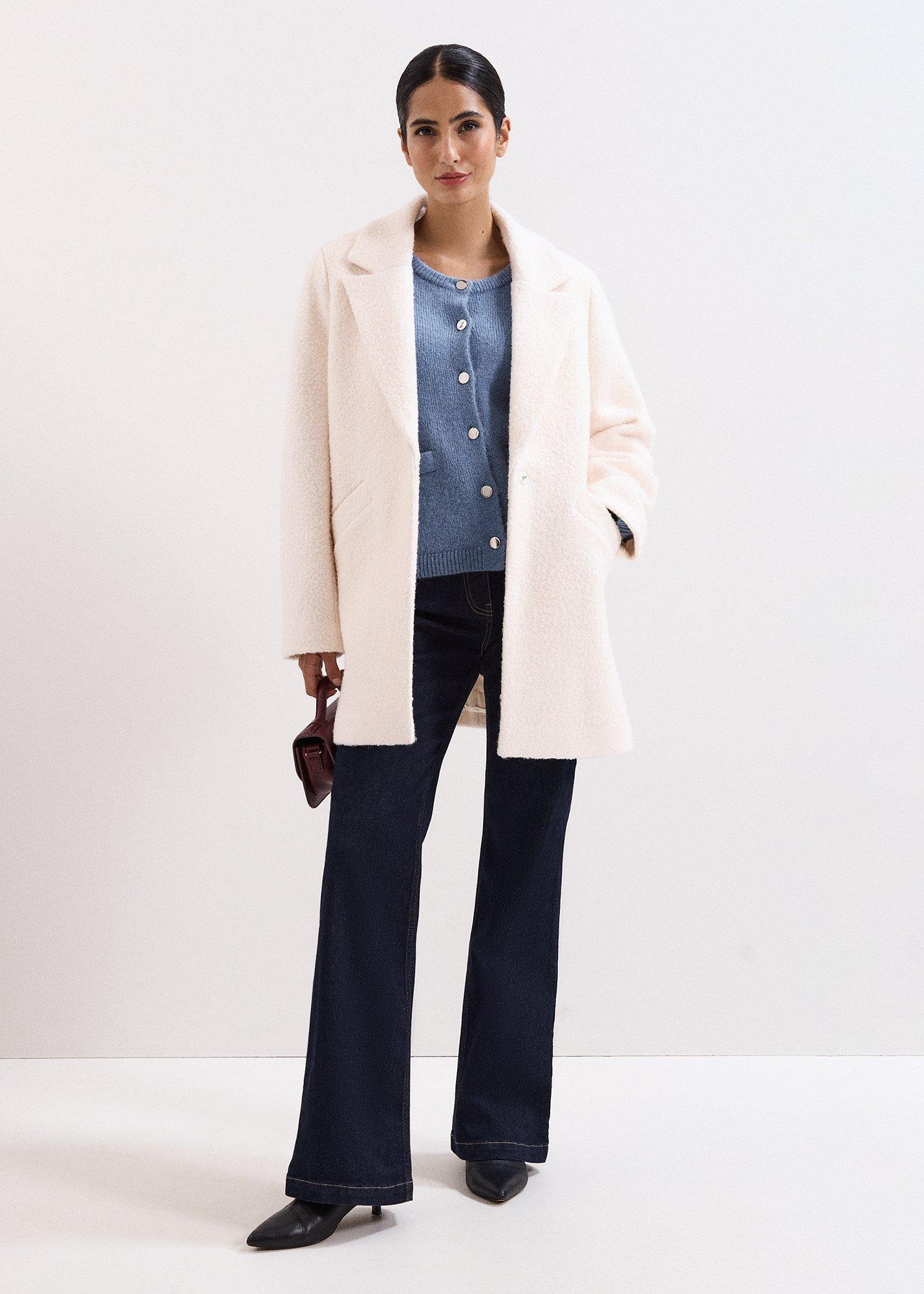 Malin Cream Wool Coat
