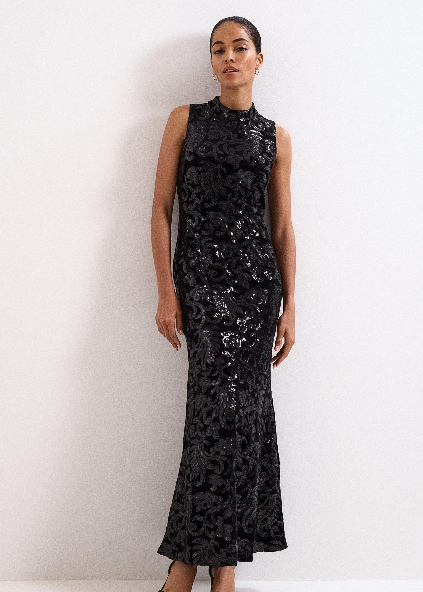 ${product-id}-Trudy Black Sequin Maxi Dress-Black-${view-type}