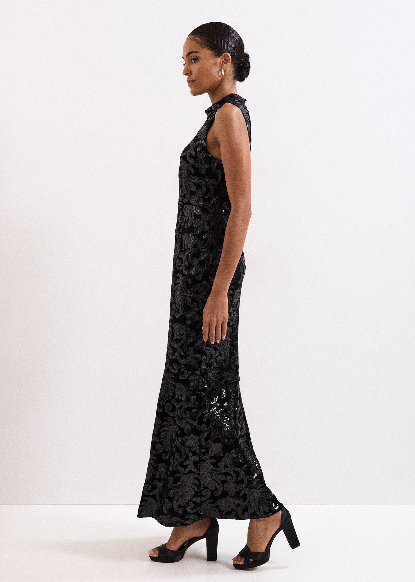 ${product-id}-Trudy Black Sequin Maxi Dress-Black-${view-type}