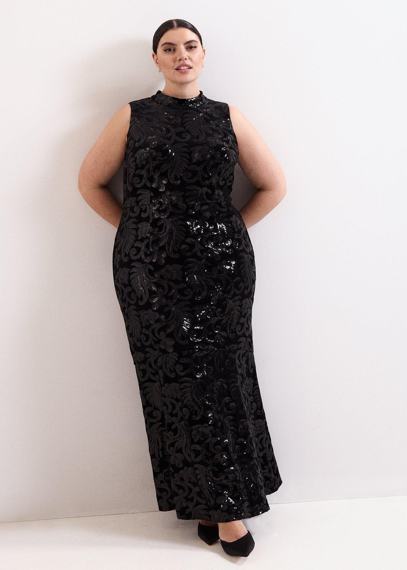 ${product-id}-Trudy Black Sequin Maxi Dress-Black-${view-type}
