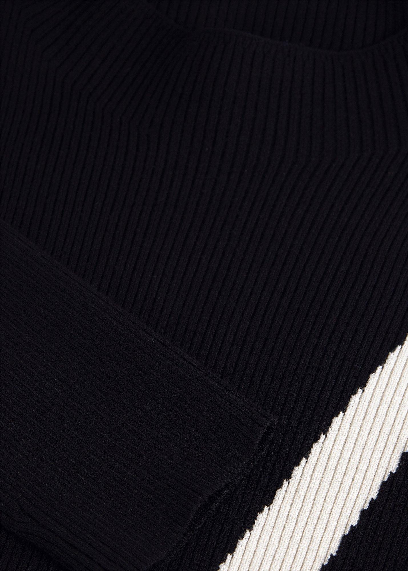 ${product-id}-Julie Fit and Flare Colourblock Knit Dress-Black/Ivory-${view-type}