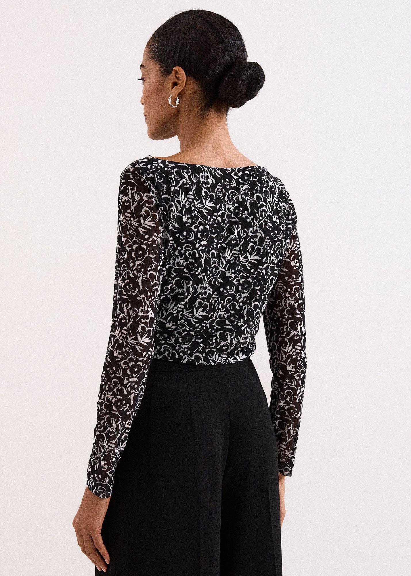 Tammy Printed Mesh Top