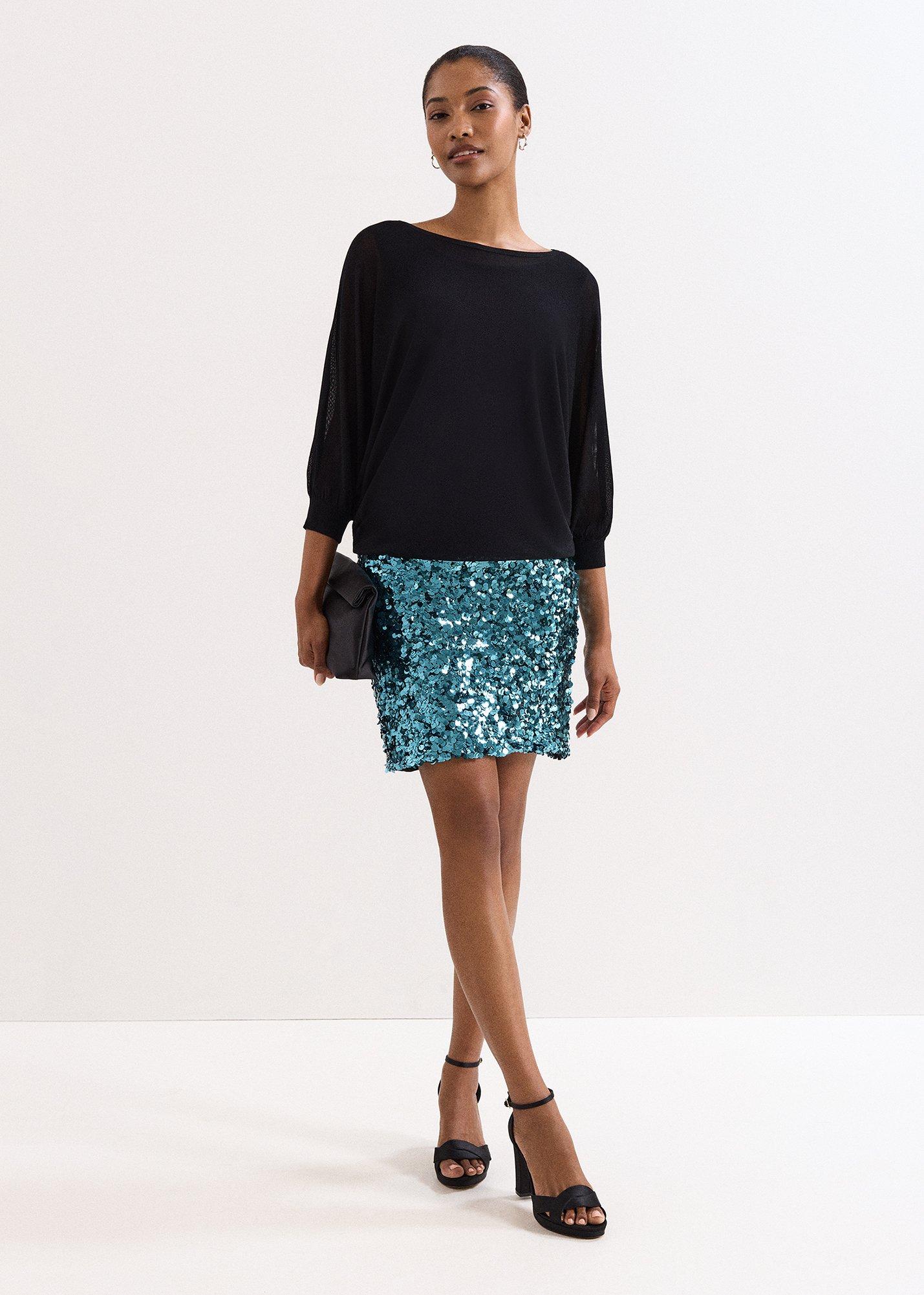 ${product-id}-Becca Batwing Sequin Dress-Black-${view-type}