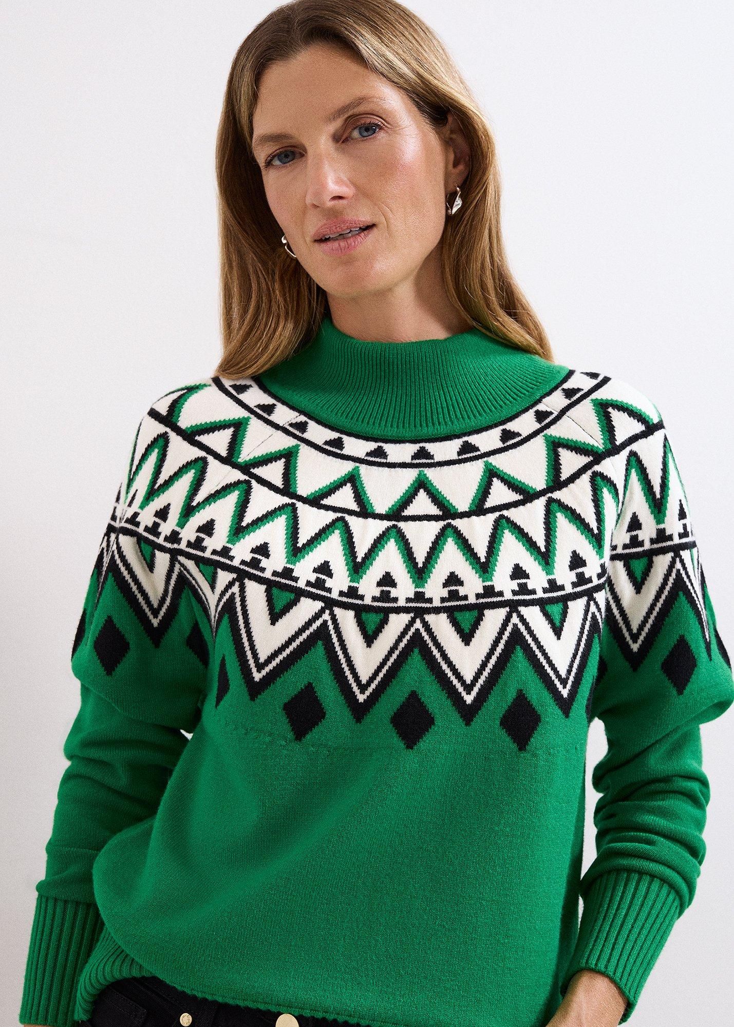 Karla Green Chevron Jumper