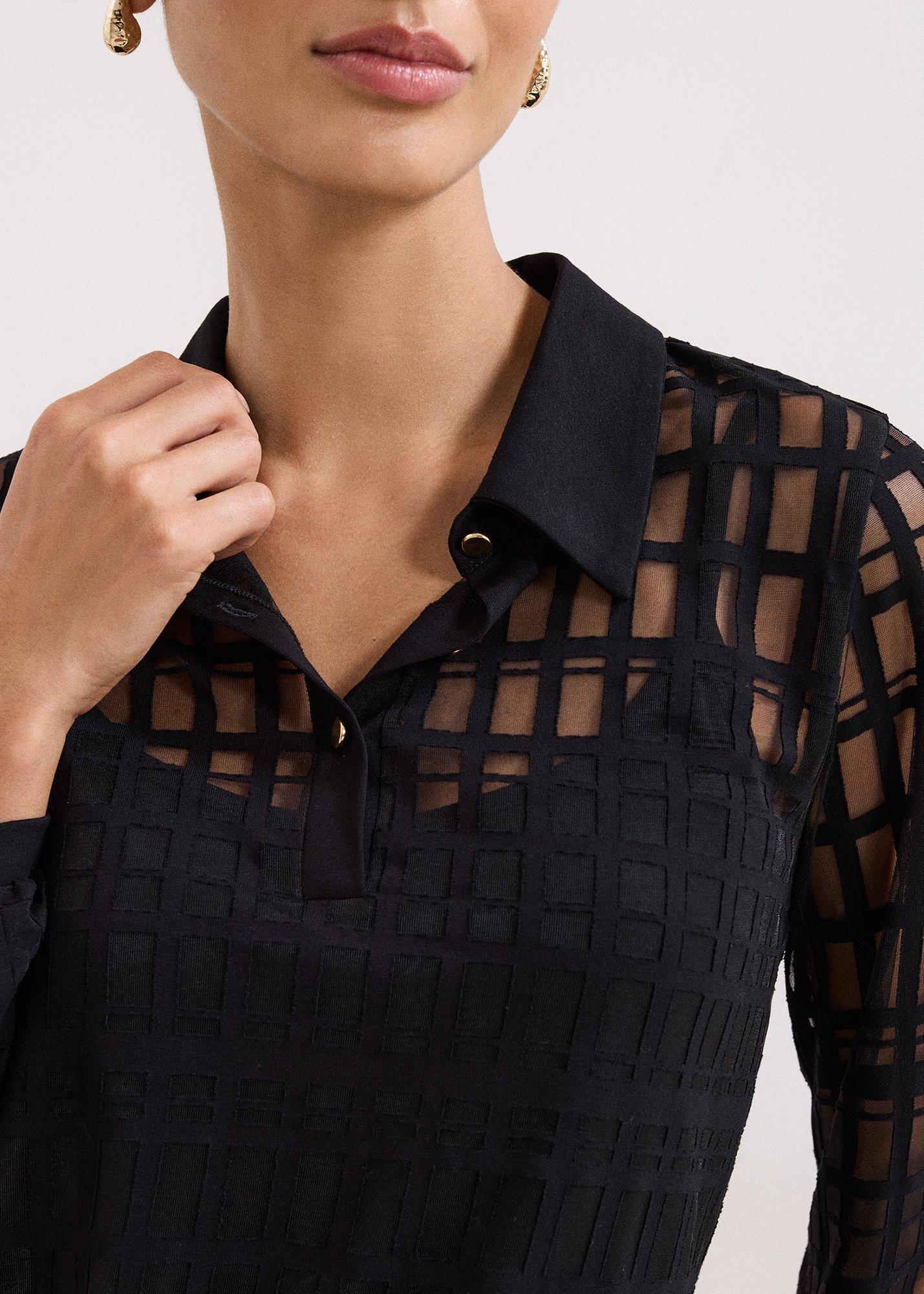 ${product-id}-Kennedy Check Burnout Top-Black-${view-type}