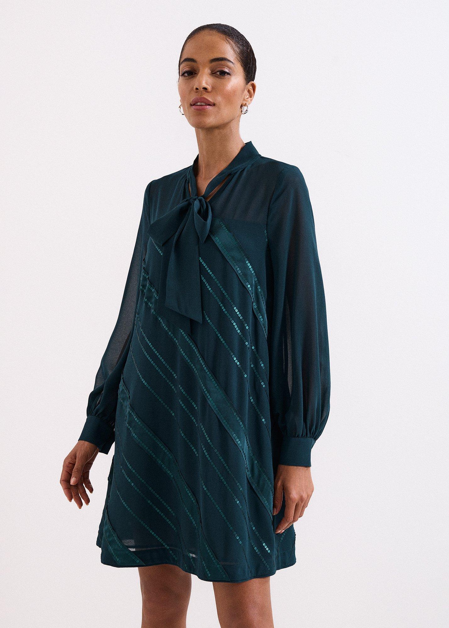 ${product-id}-Sonali Satin Stripe Vinne Dress-Teal-${view-type}