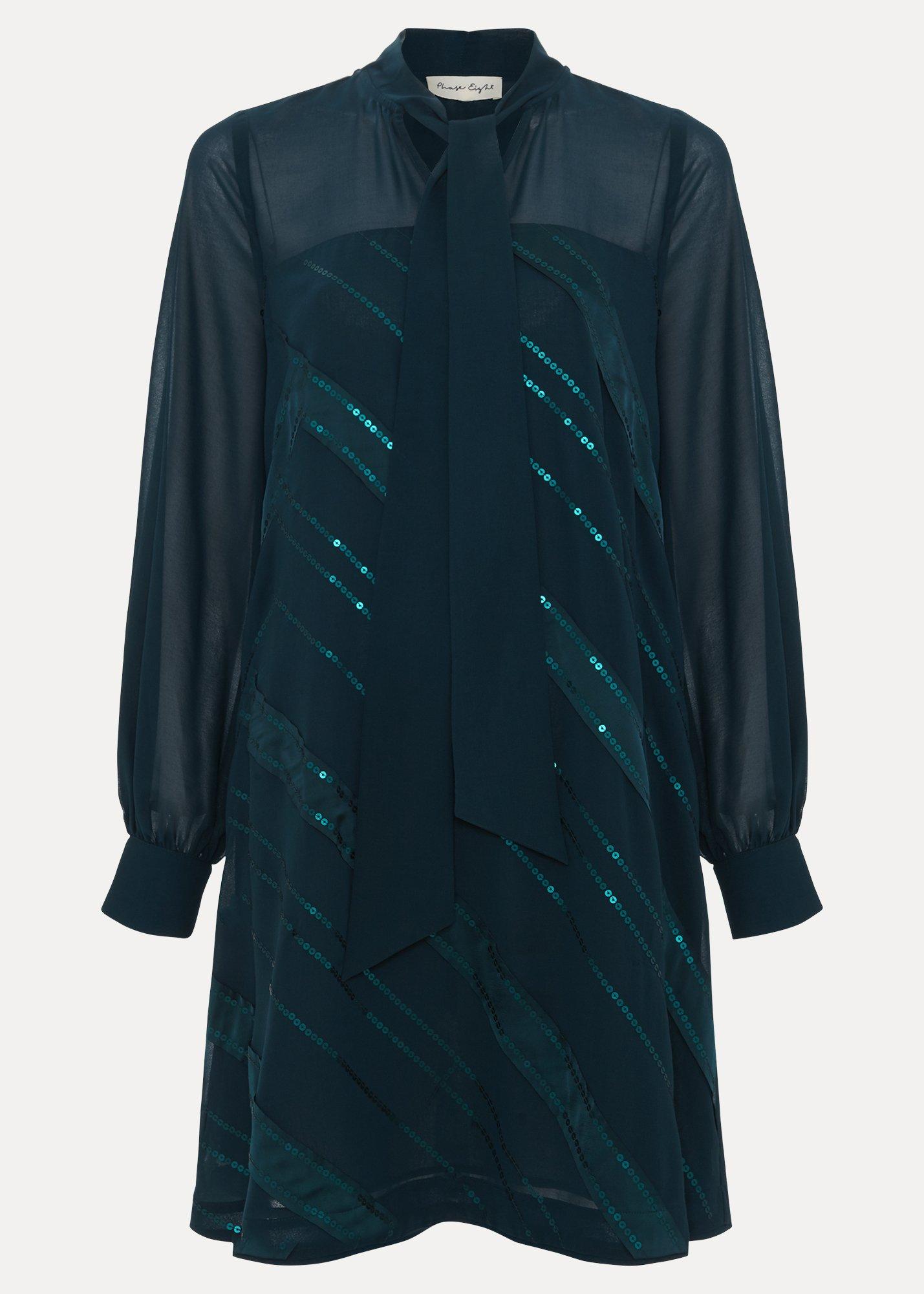 ${product-id}-Sonali Satin Stripe Vinne Dress-Teal-${view-type}