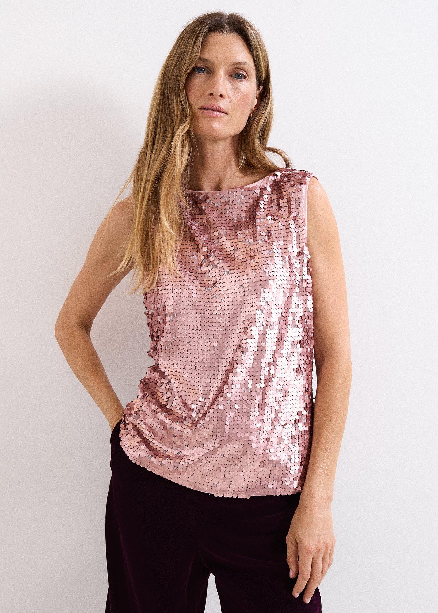 Tasha Pink Sequin Top