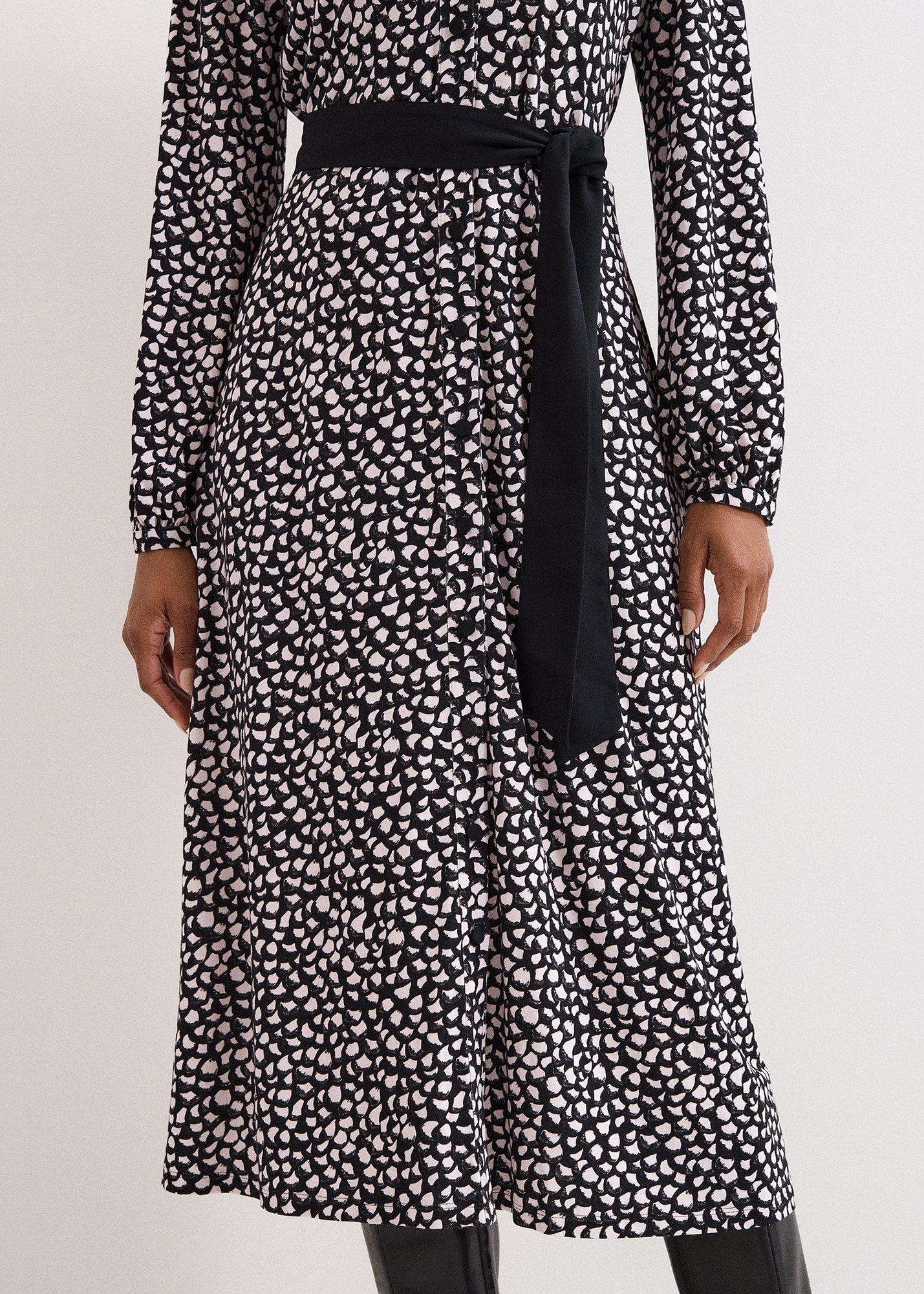 Florence Printed Jersey Shirt Midi Dress