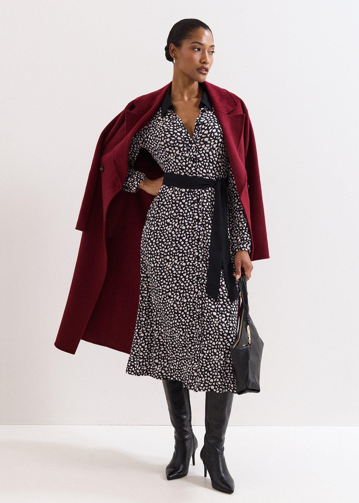 Florence Printed Jersey Shirt Midi Dress