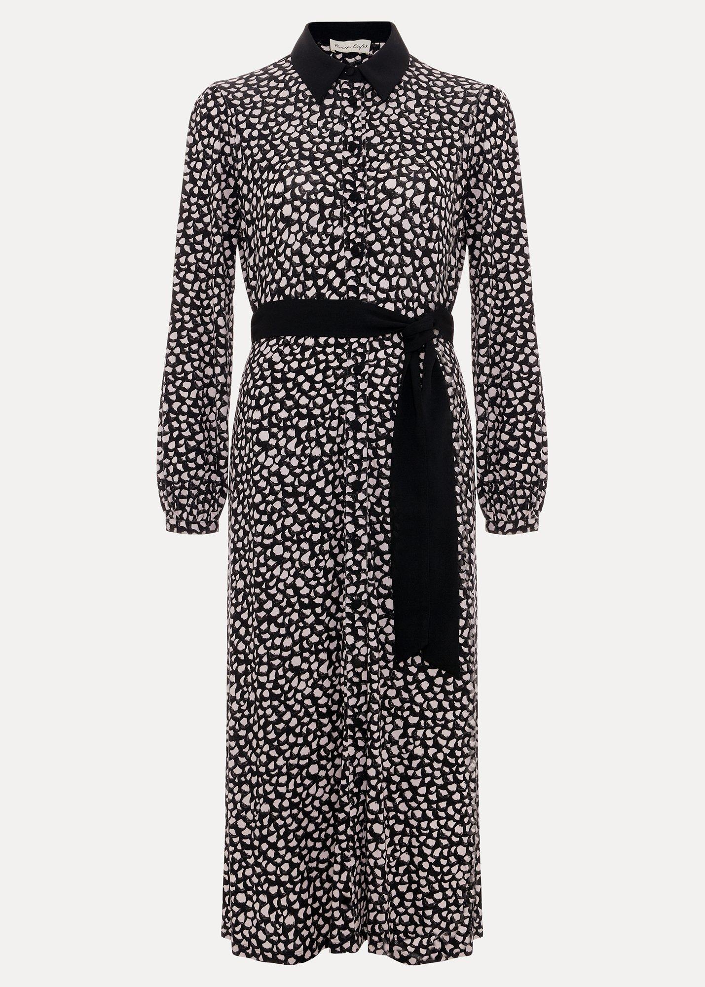 Florence Printed Jersey Shirt Midi Dress