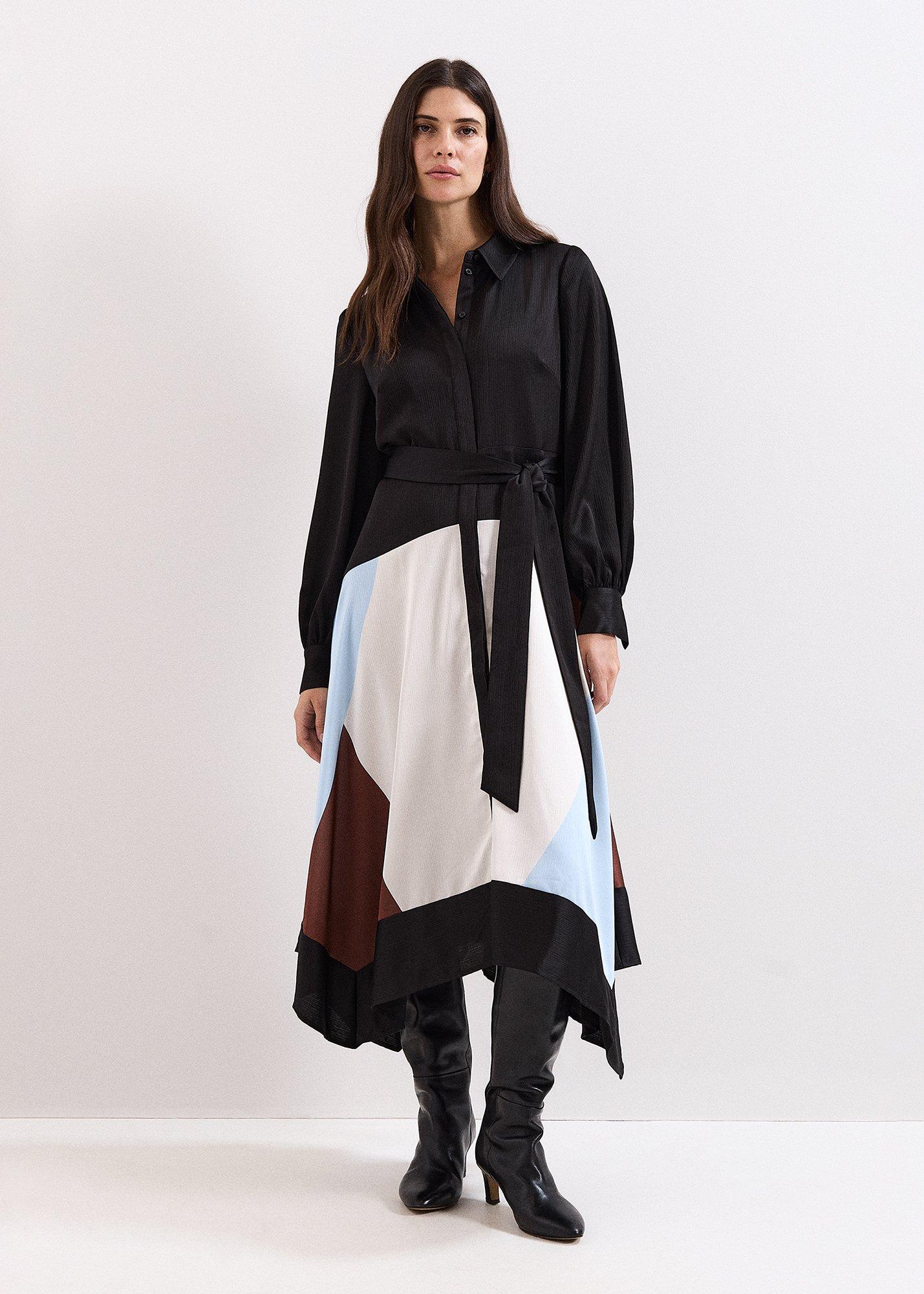 Samalie Satin Asymmetric Midi Dress