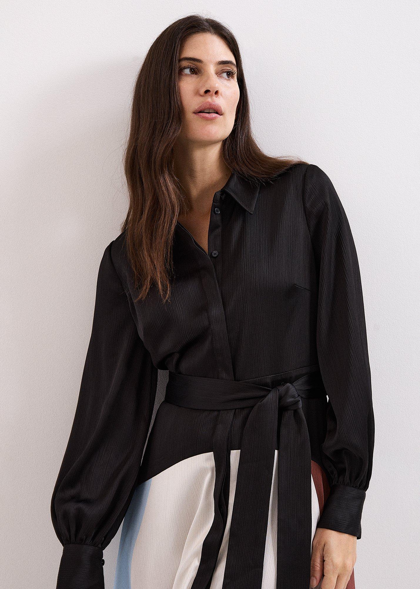 ${product-id}-Samalie Satin Colourblock Hanky Hem Dress-Black-${view-type}