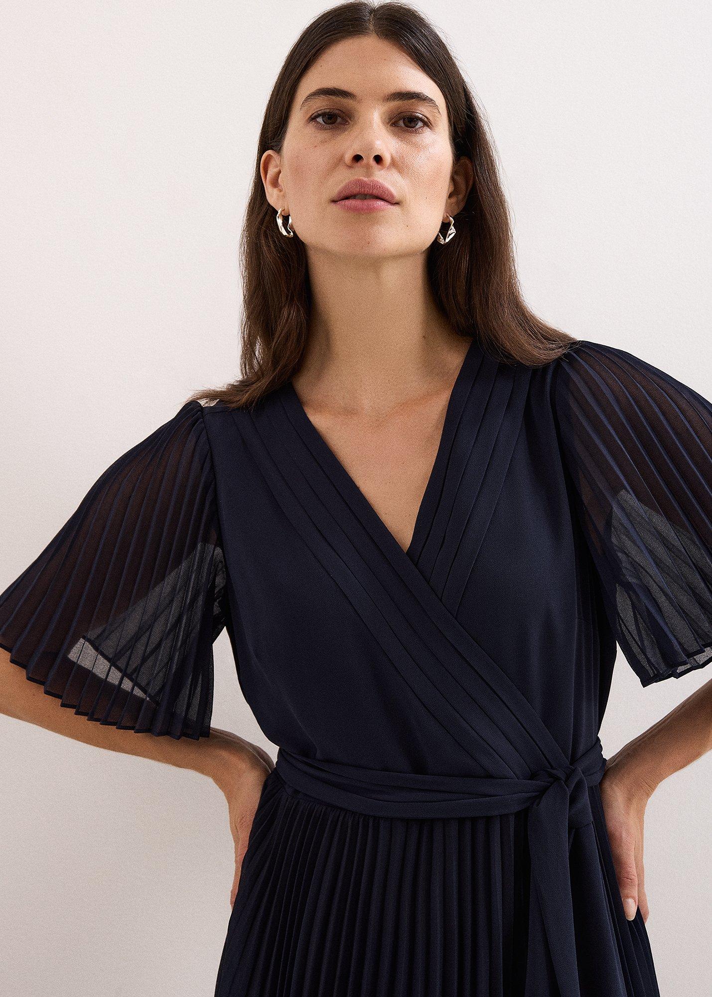 Abigail Textured Wrap Dress