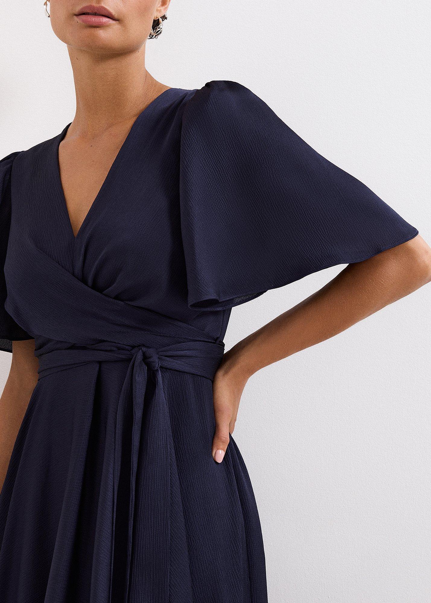 ${product-id}-Abbie Textured Wrap Dress-Navy-${view-type}