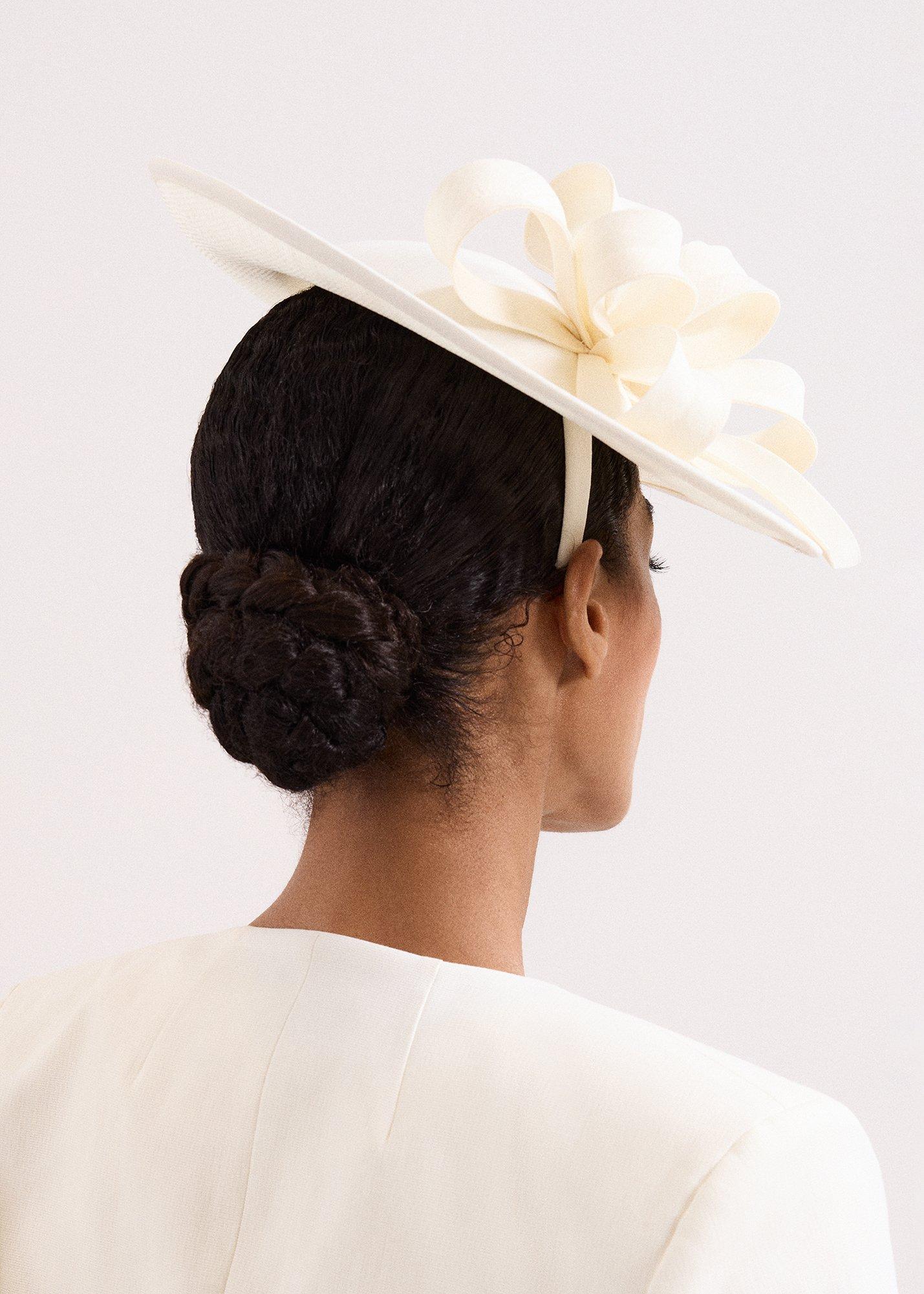 ${product-id}-Twist Shantung Oval Fascinator-Cream-${view-type}