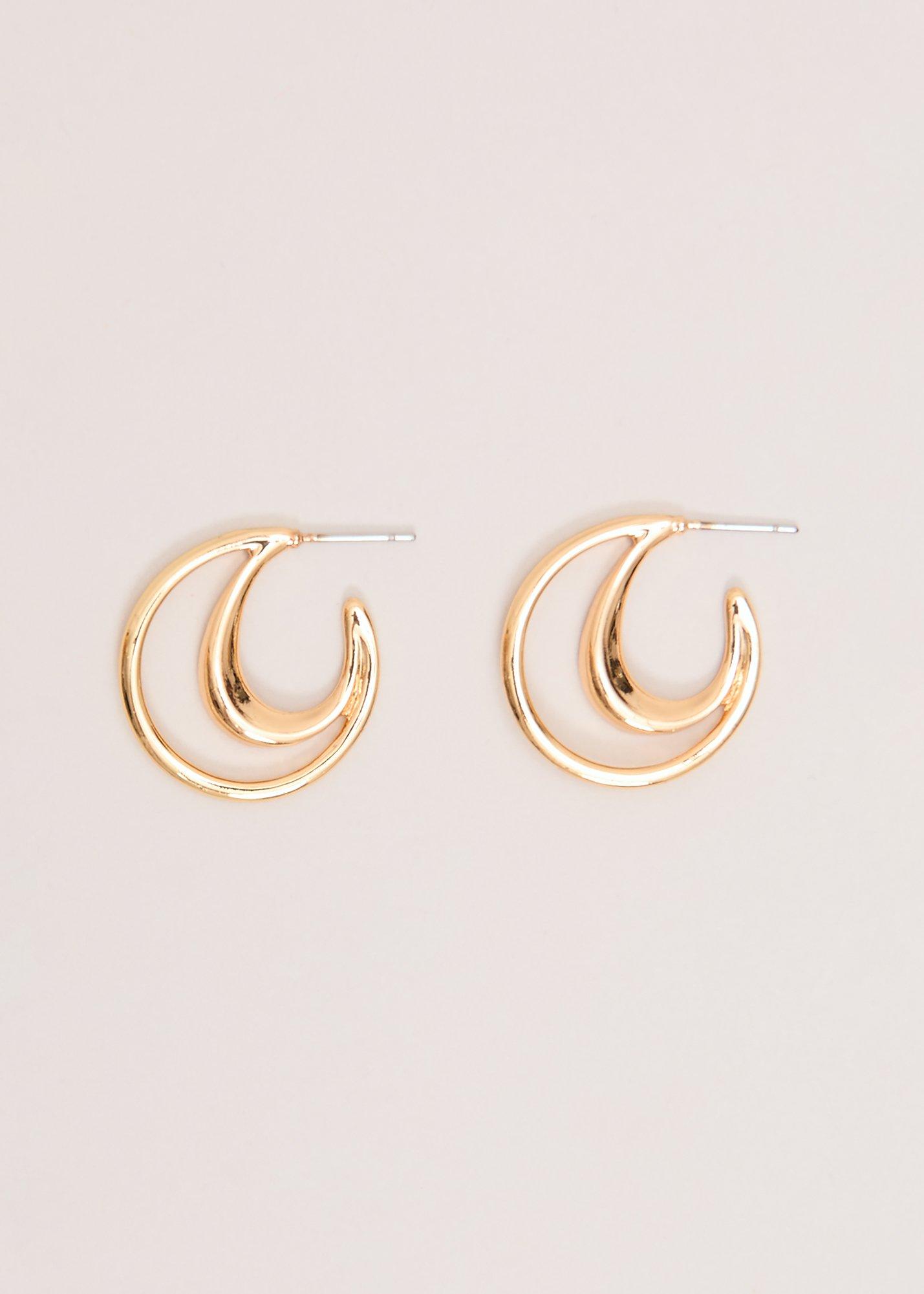 Gold Double Hoop Earrings