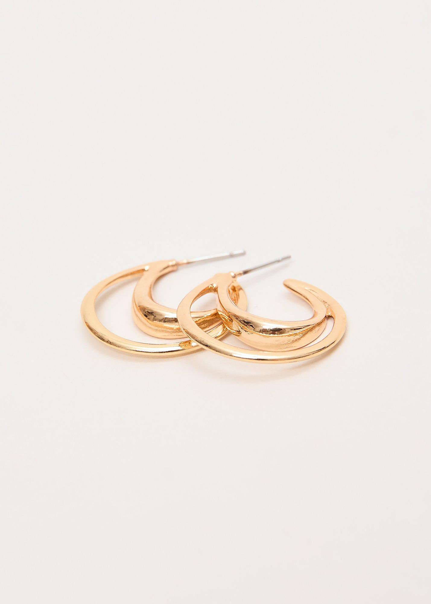 Gold Double Hoop Earrings