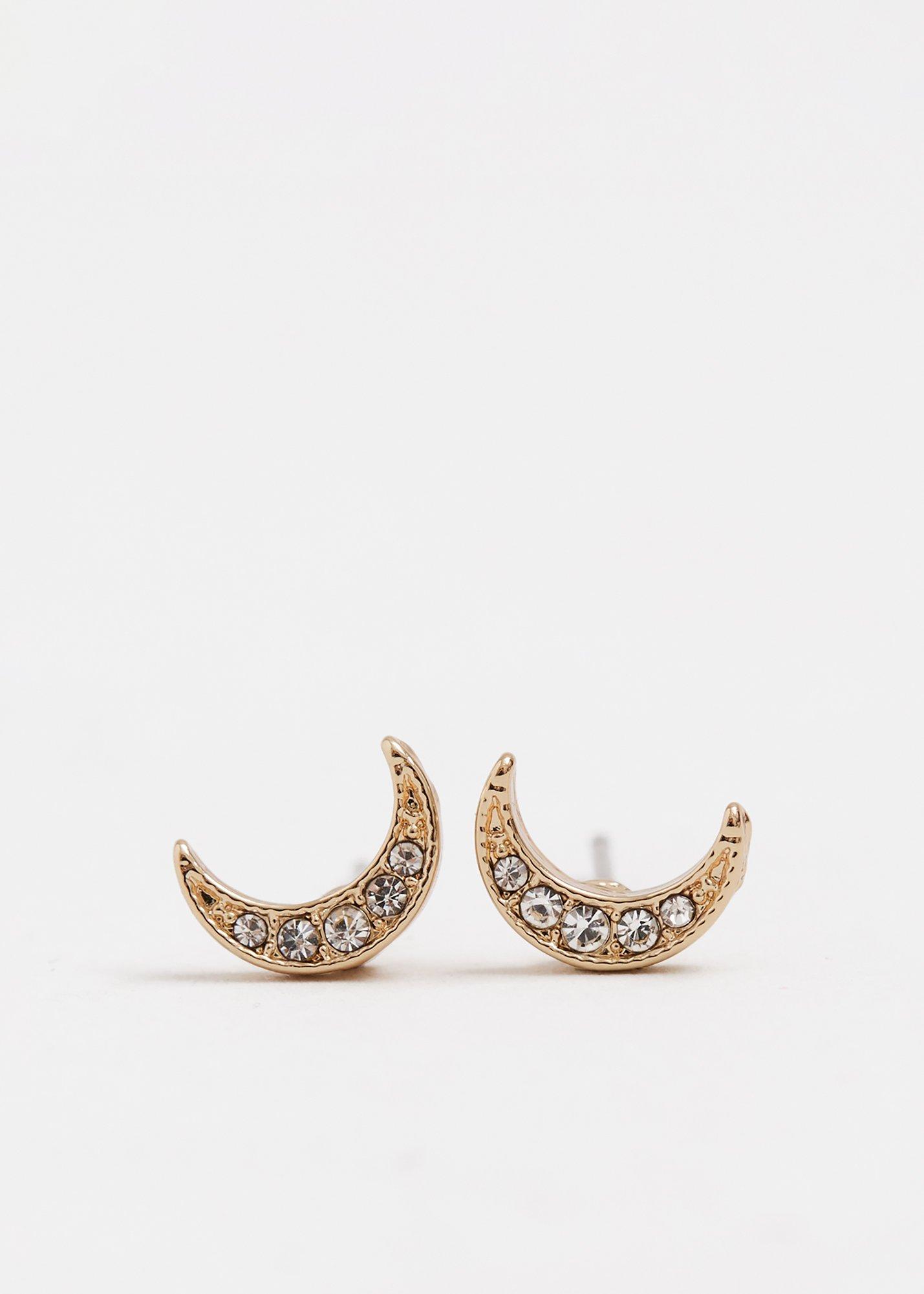 Moon Stud Earrings