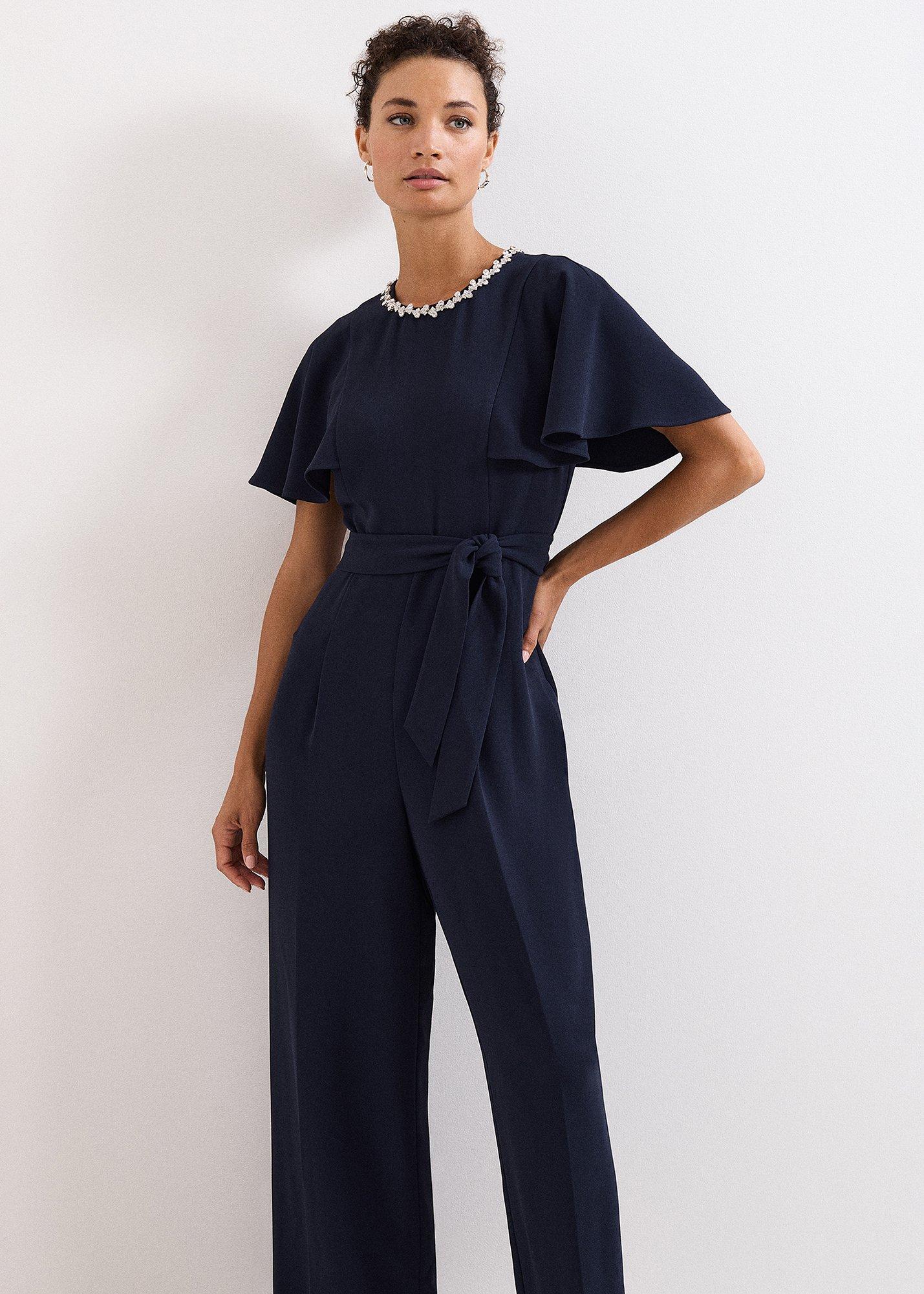 ${product-id}-Orwen Navy Jewelled Neck Jumpsuit-Navy-${view-type}