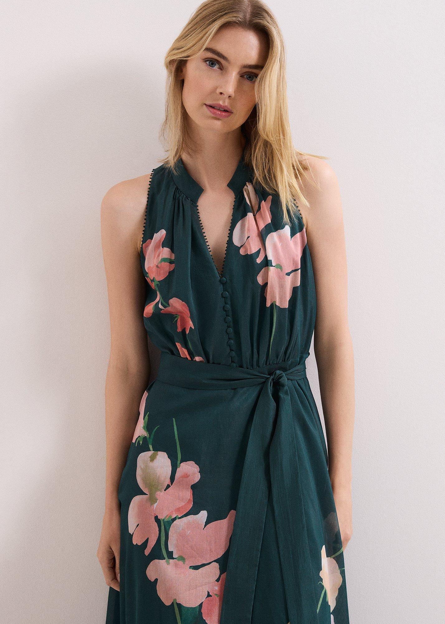 ${product-id}-Lucinda Button Floral Dress-Teal-${view-type}