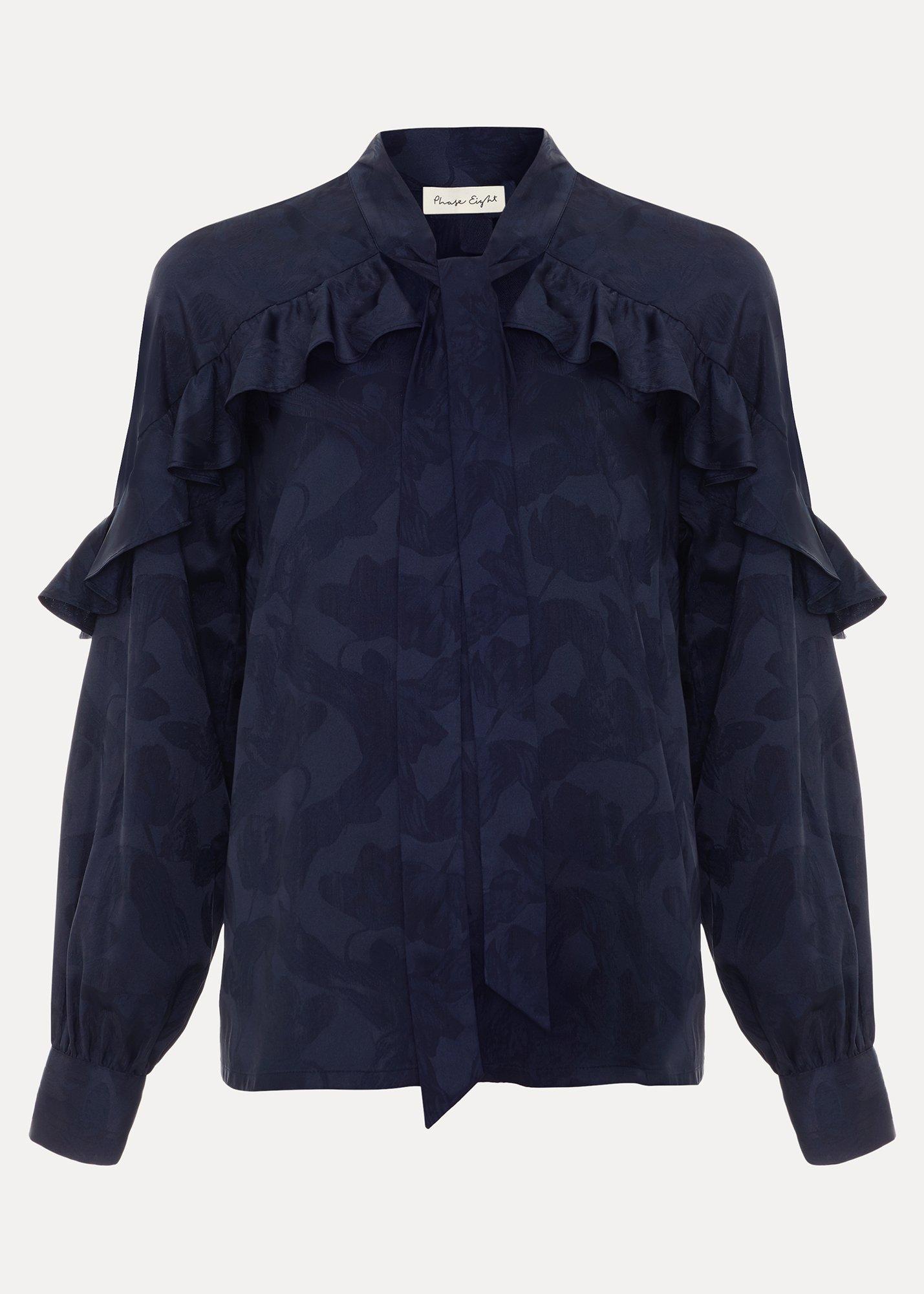 ${product-id}-Liberty Ruffle Blouse-Navy-${view-type}