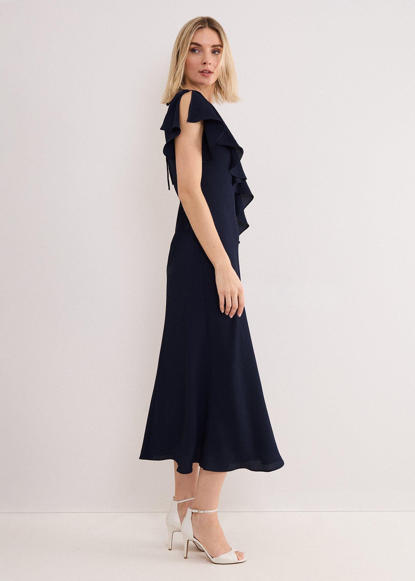 ${product-id}-Cosette Textured Midi Dress-Navy-${view-type}