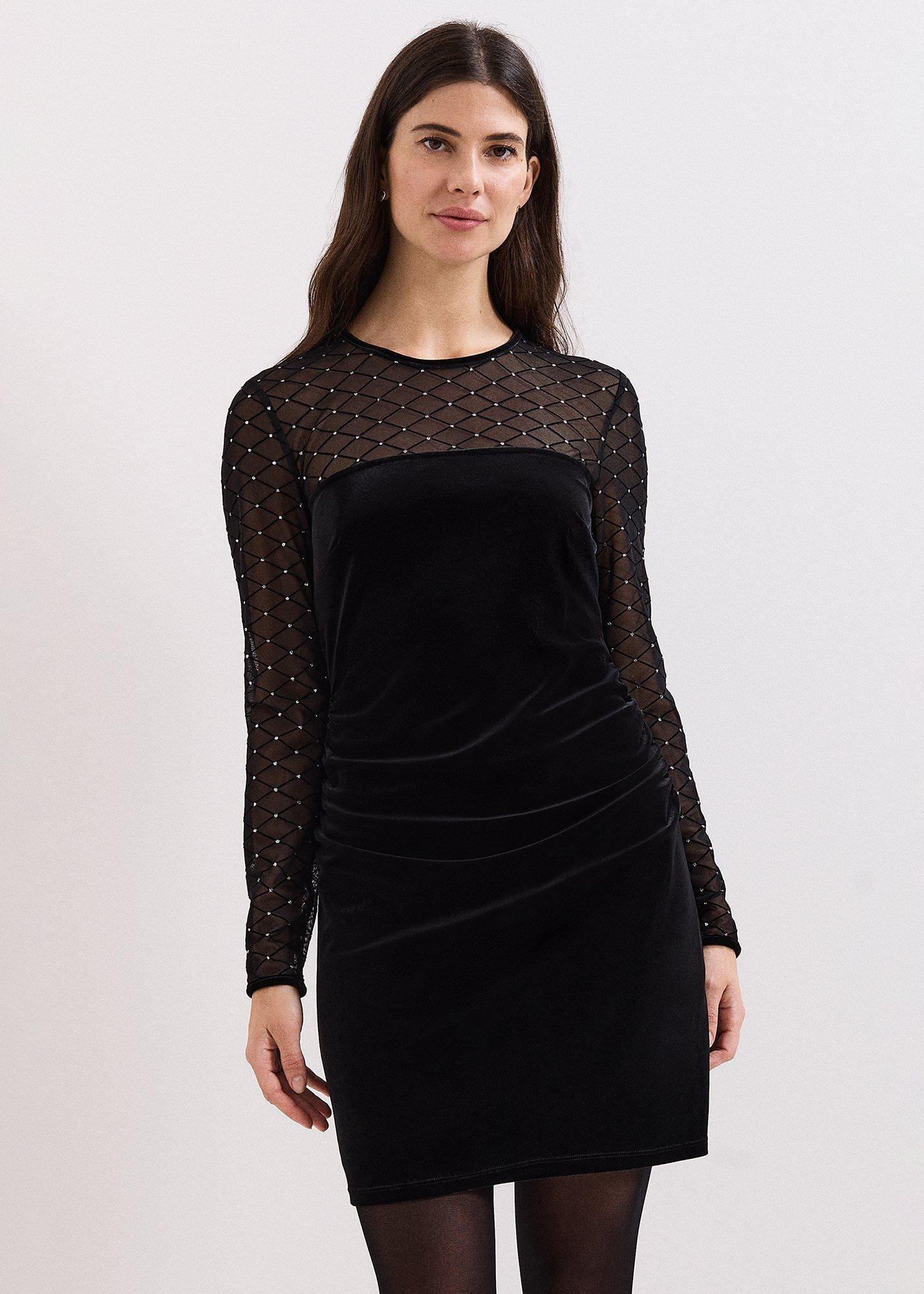 Amberose Velvet Dress