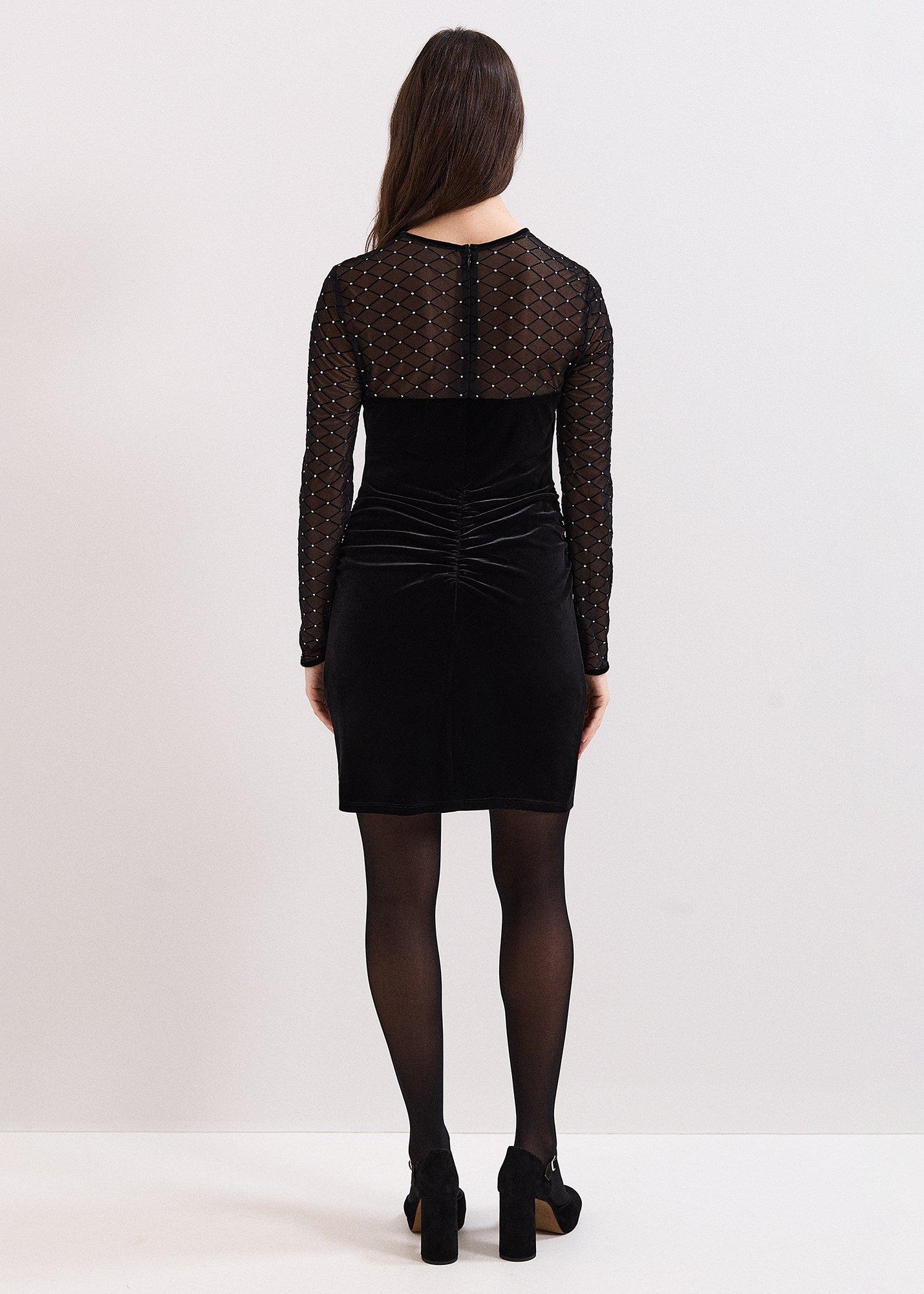 Amberose Velvet Dress