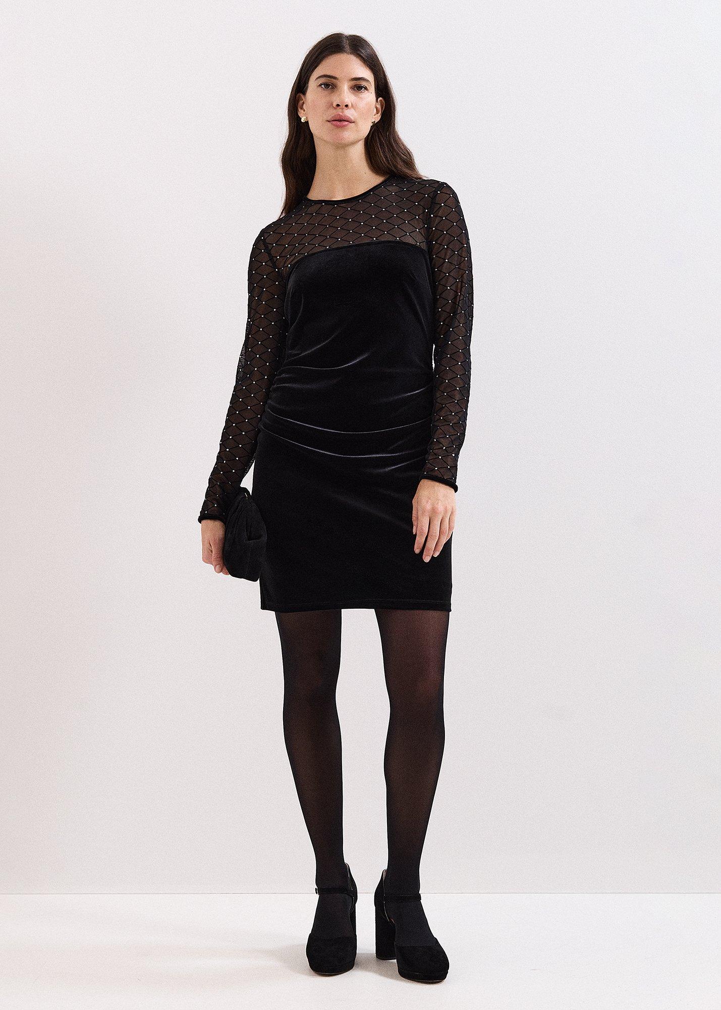 ${product-id}-Amberose Velvet Mini Dress-Black-${view-type}