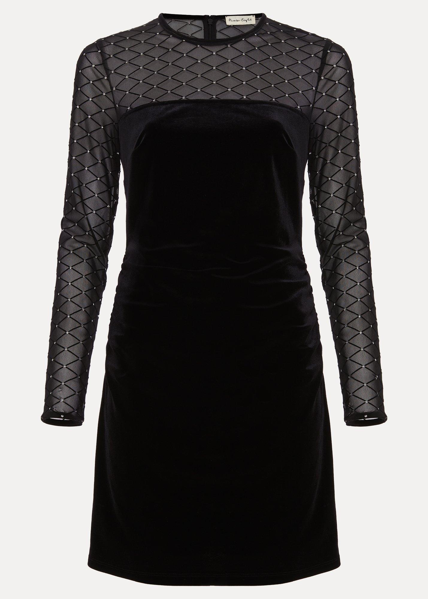 ${product-id}-Amberose Velvet Mini Dress-Black-${view-type}