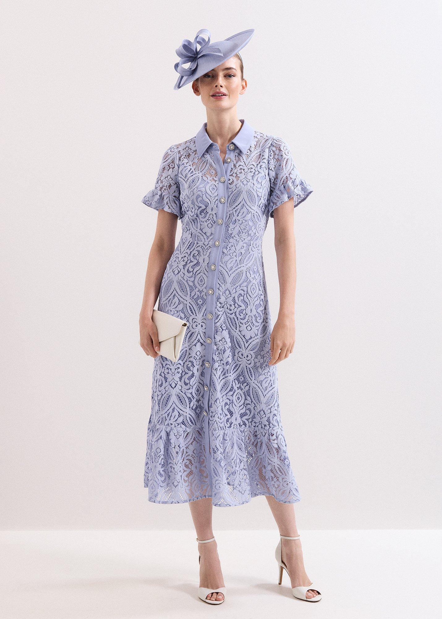 Carmine Lace Midi Dress