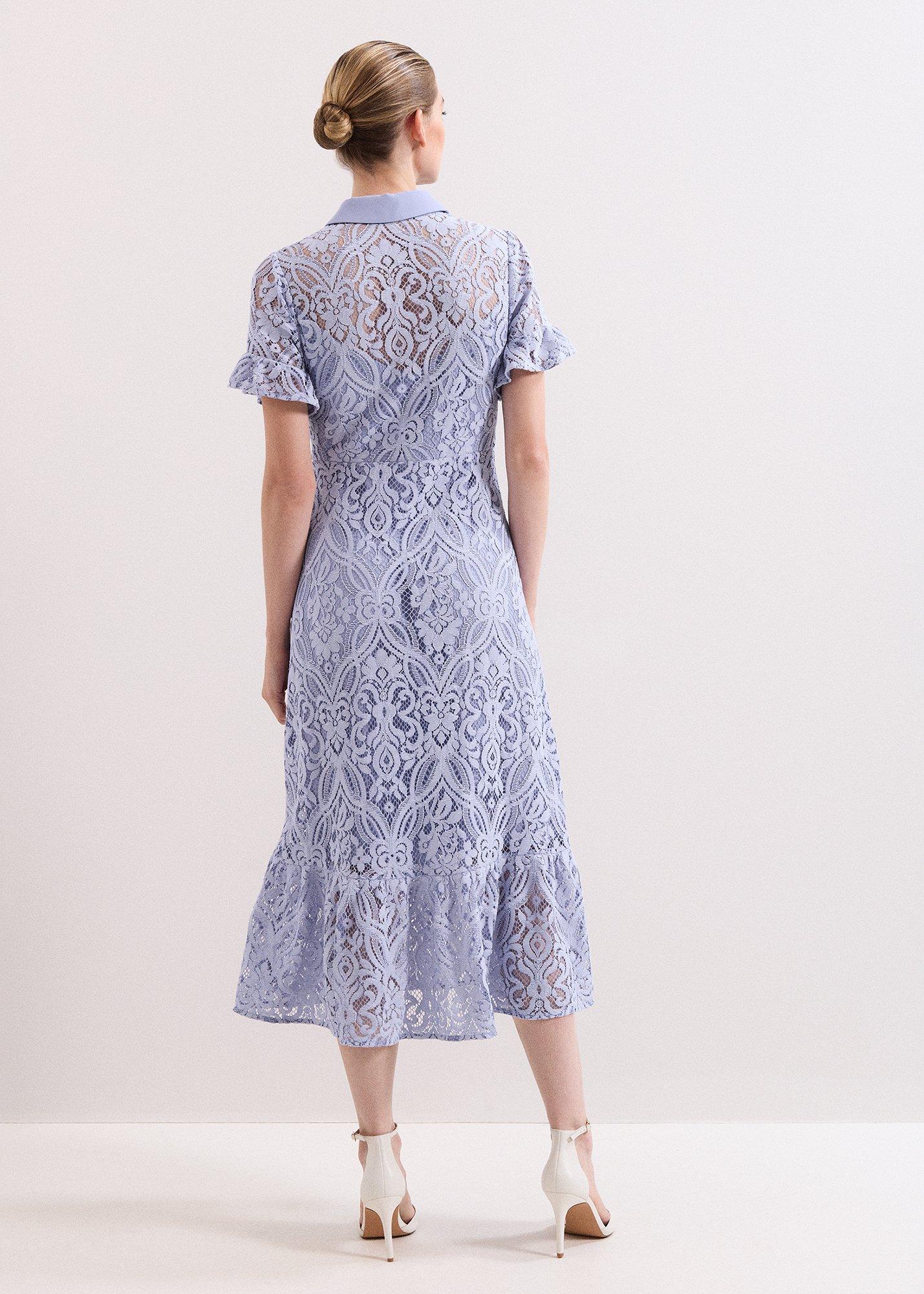 Carmine Lace Midi Dress