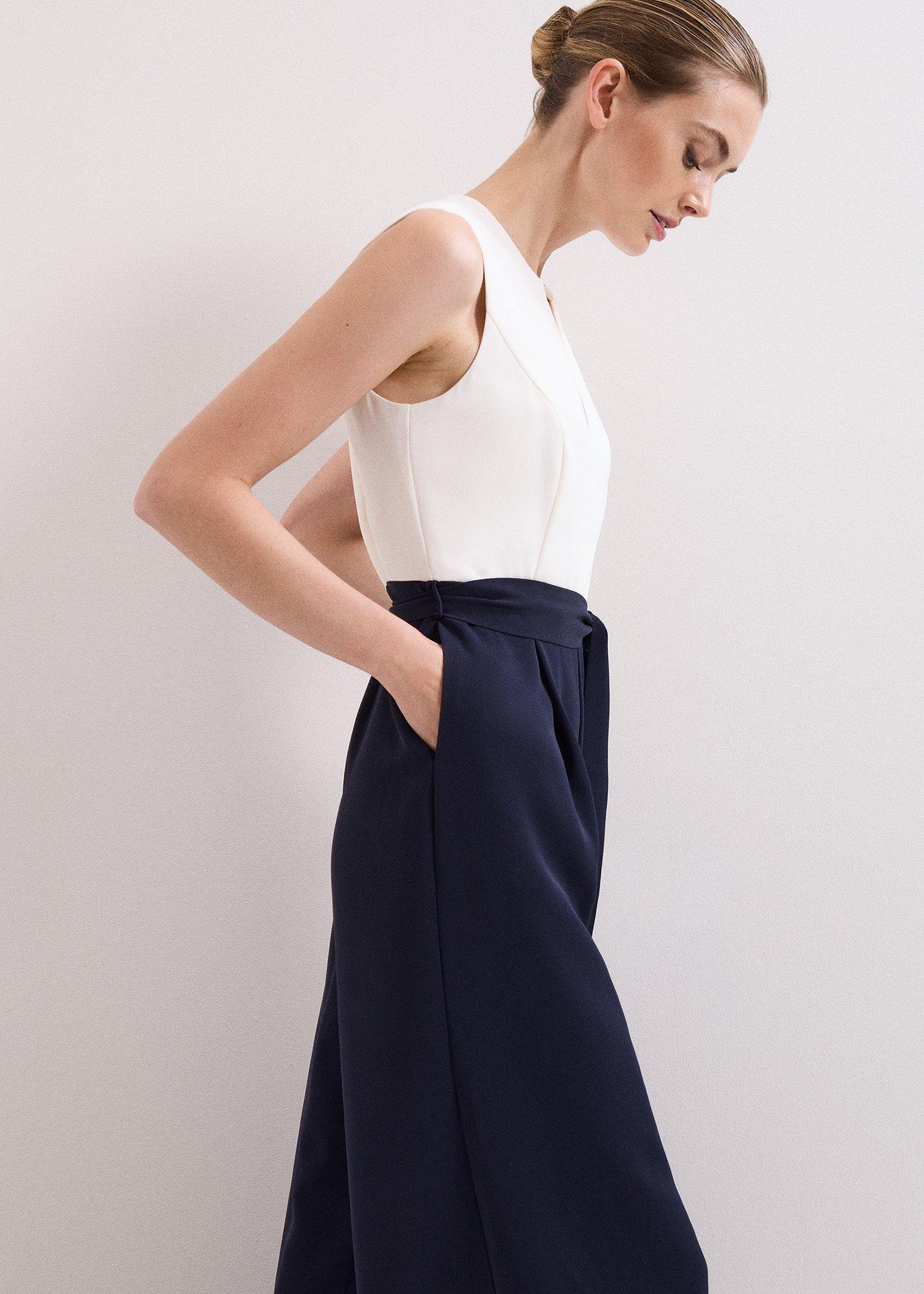 ${product-id}-Petite Brylee Wide Leg Jumpsuit-Navy/Ivory-${view-type}