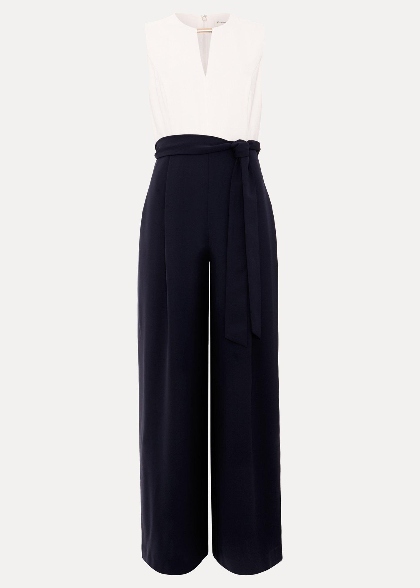 ${product-id}-Petite Brylee Wide Leg Jumpsuit-Navy/Ivory-${view-type}