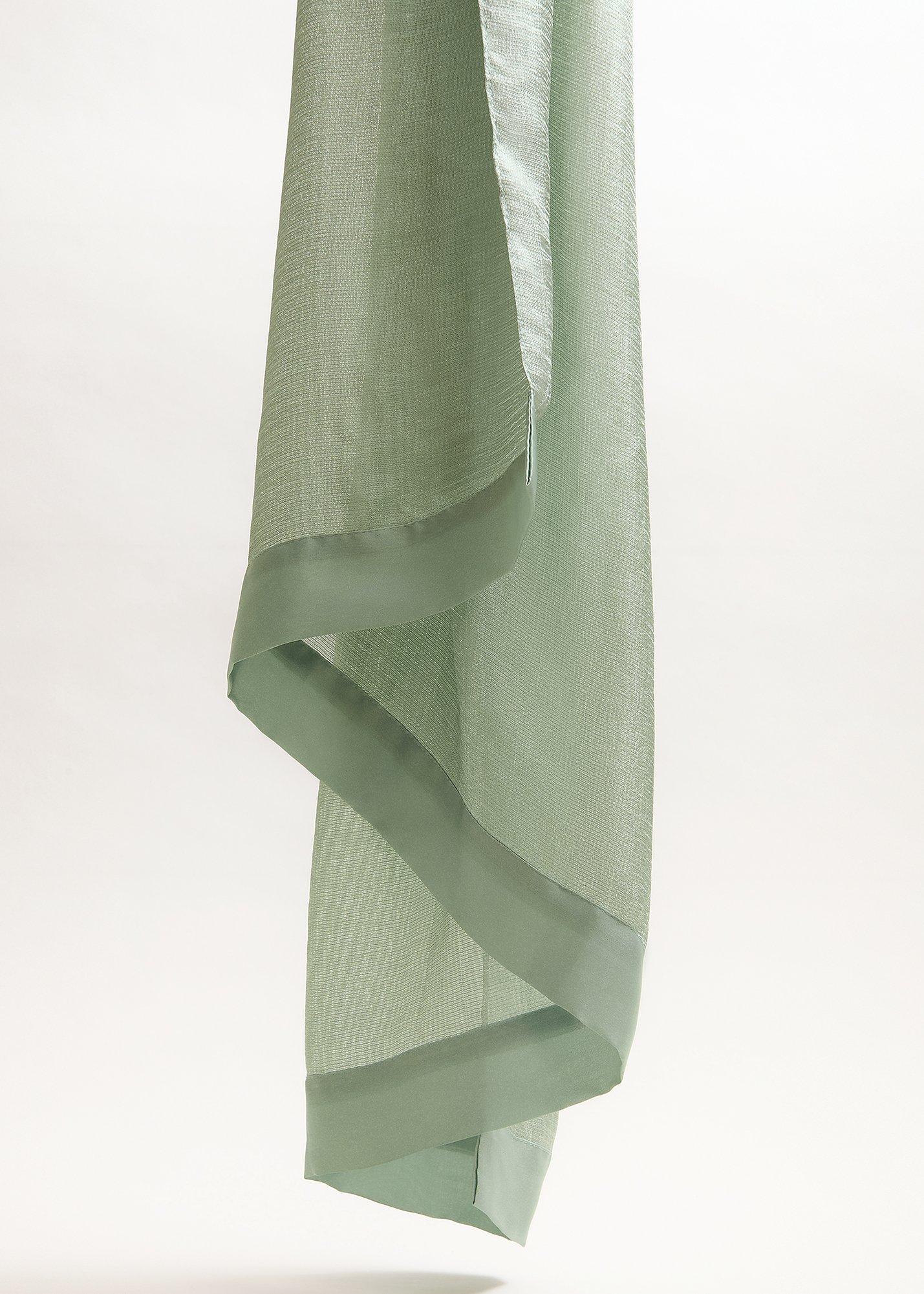 Satin Trim Scarf