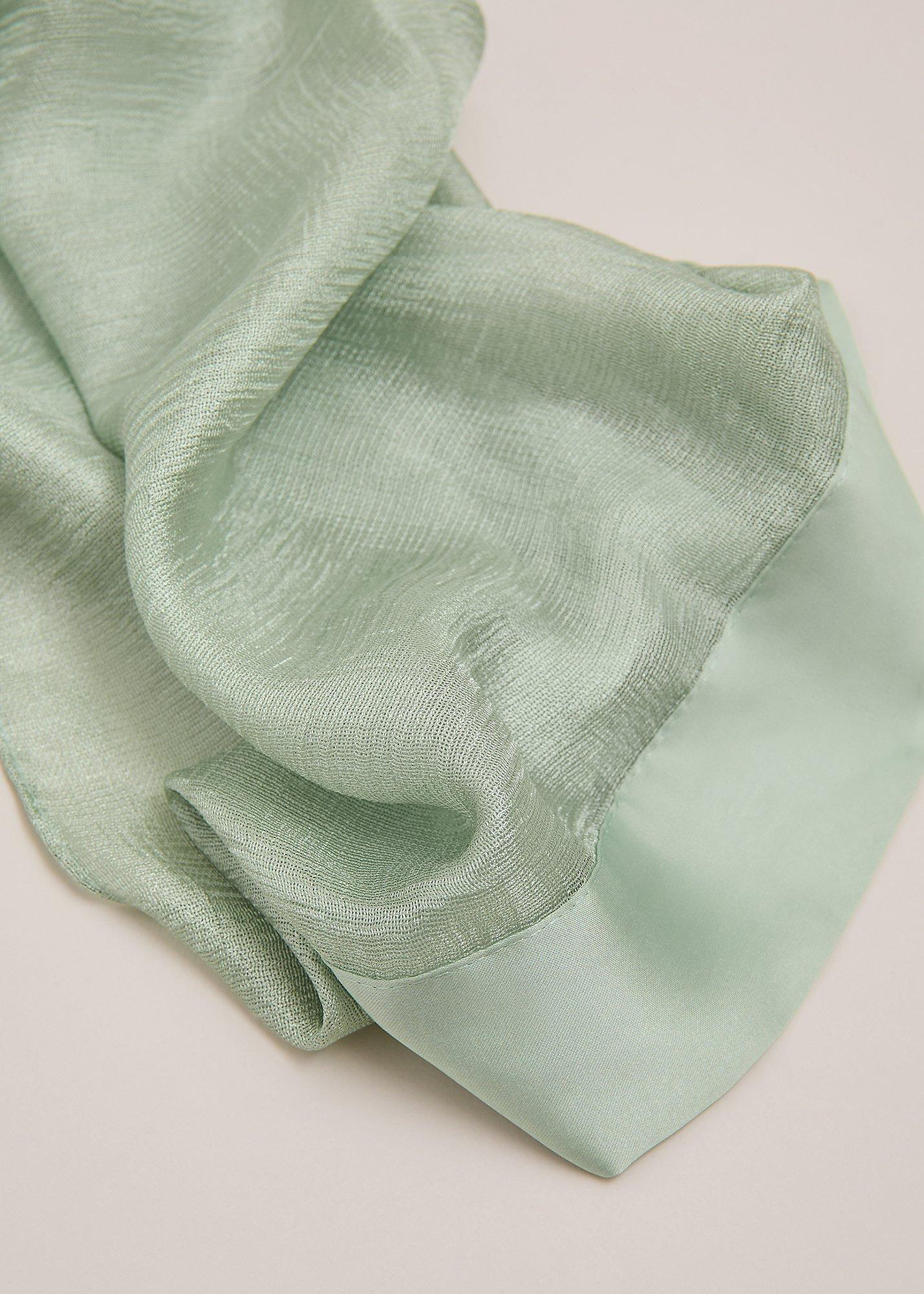Satin Trim Scarf