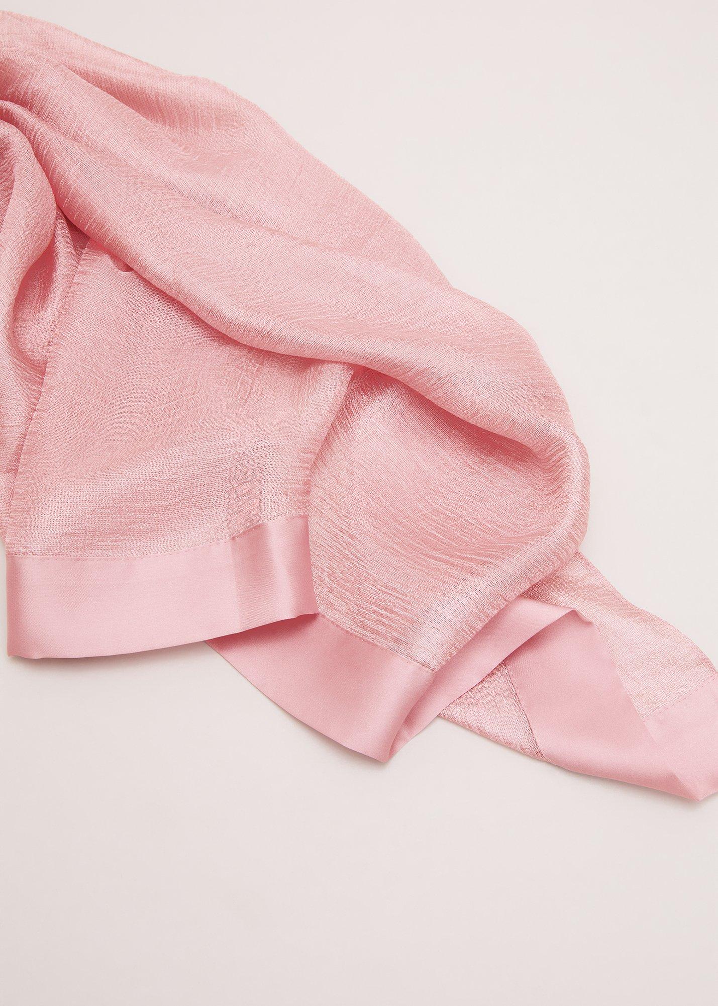 Satin Trim Scarf