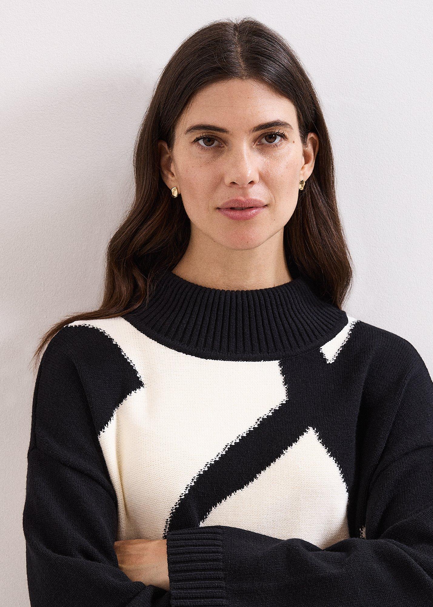 ${product-id}-Larna Geo Monochrome Jumper-Black/Ivory-${view-type}