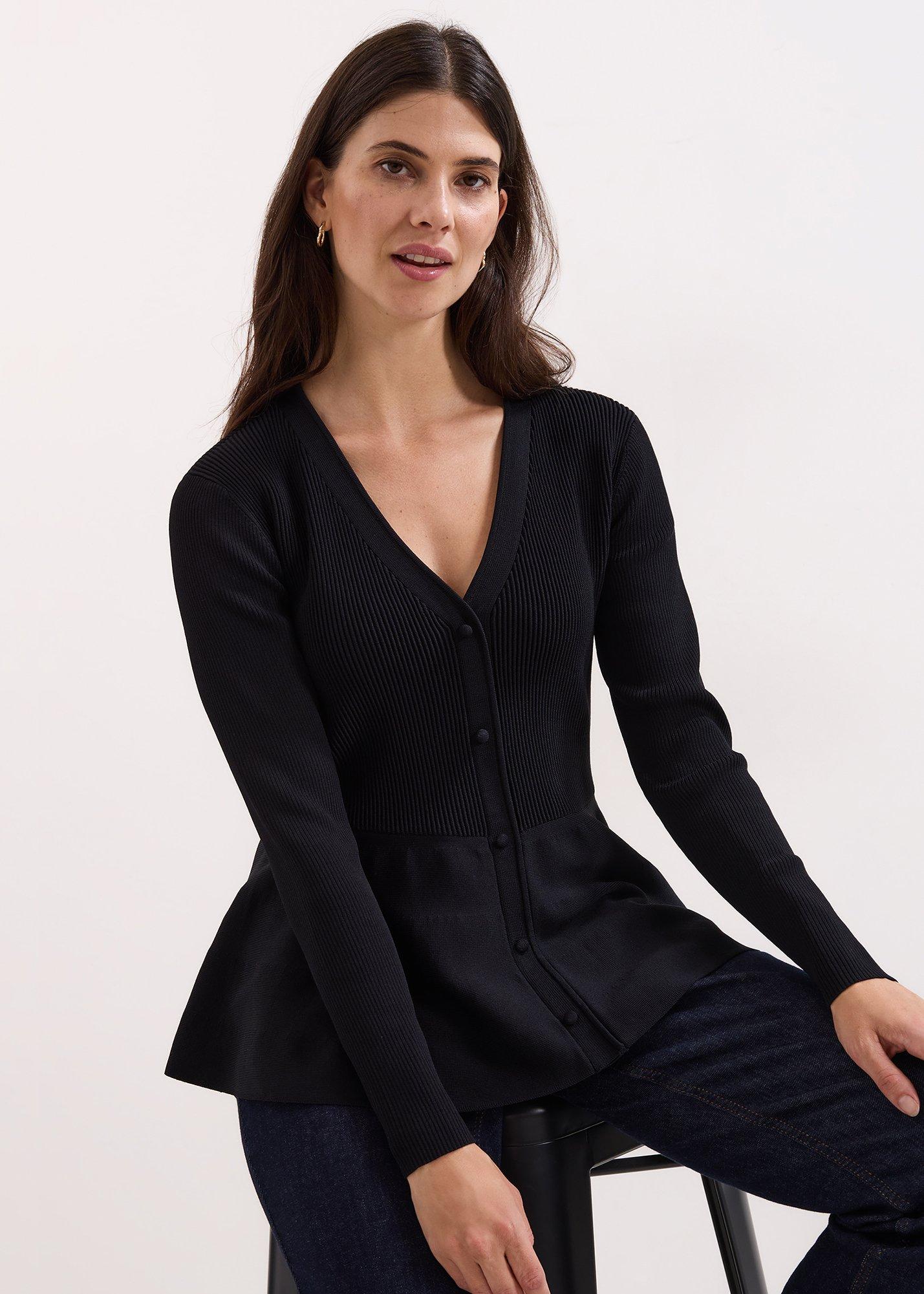 Roma Peplum Cardigan