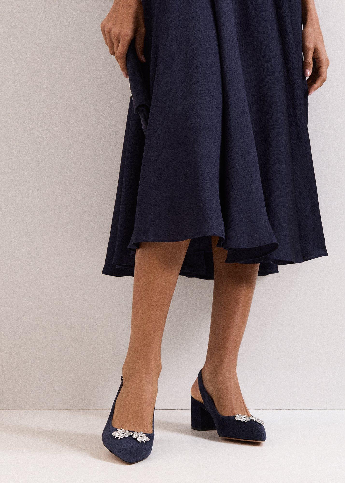 ${product-id}-Sparkle Slingback Block Heel Shoes-Navy-${view-type}