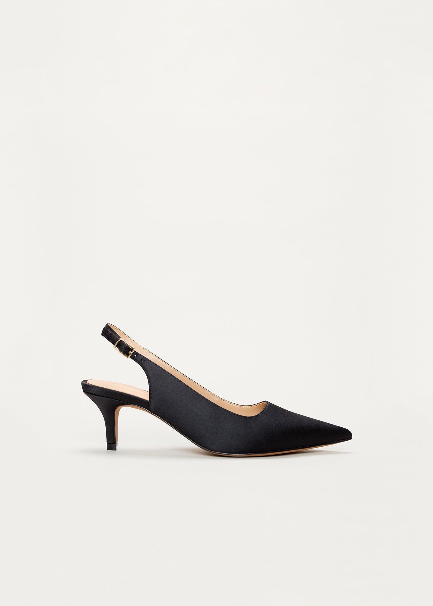 Satin Slingback Heeled Shoes