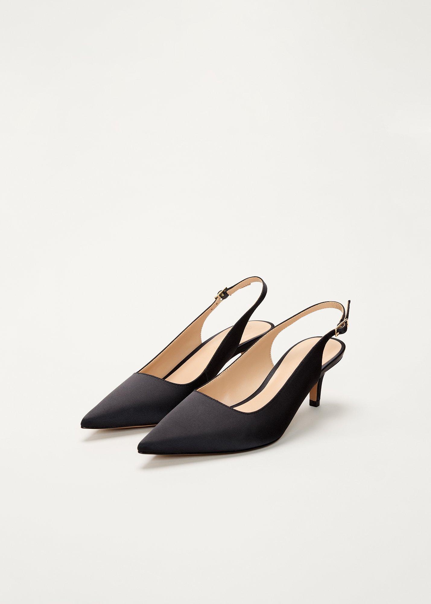Satin Slingback Heeled Shoes