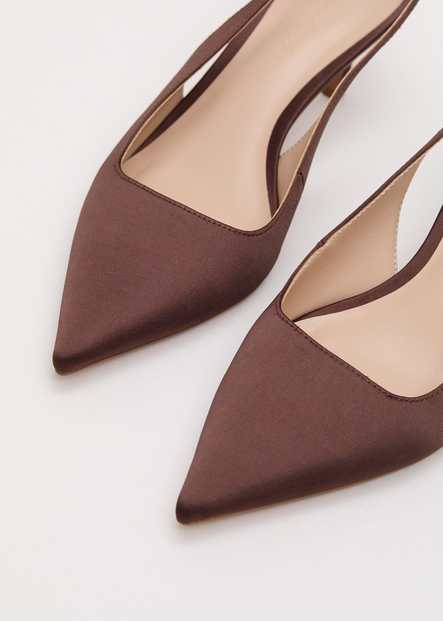 ${product-id}-Satin Slingback Heeled Shoes-Brown-${view-type}