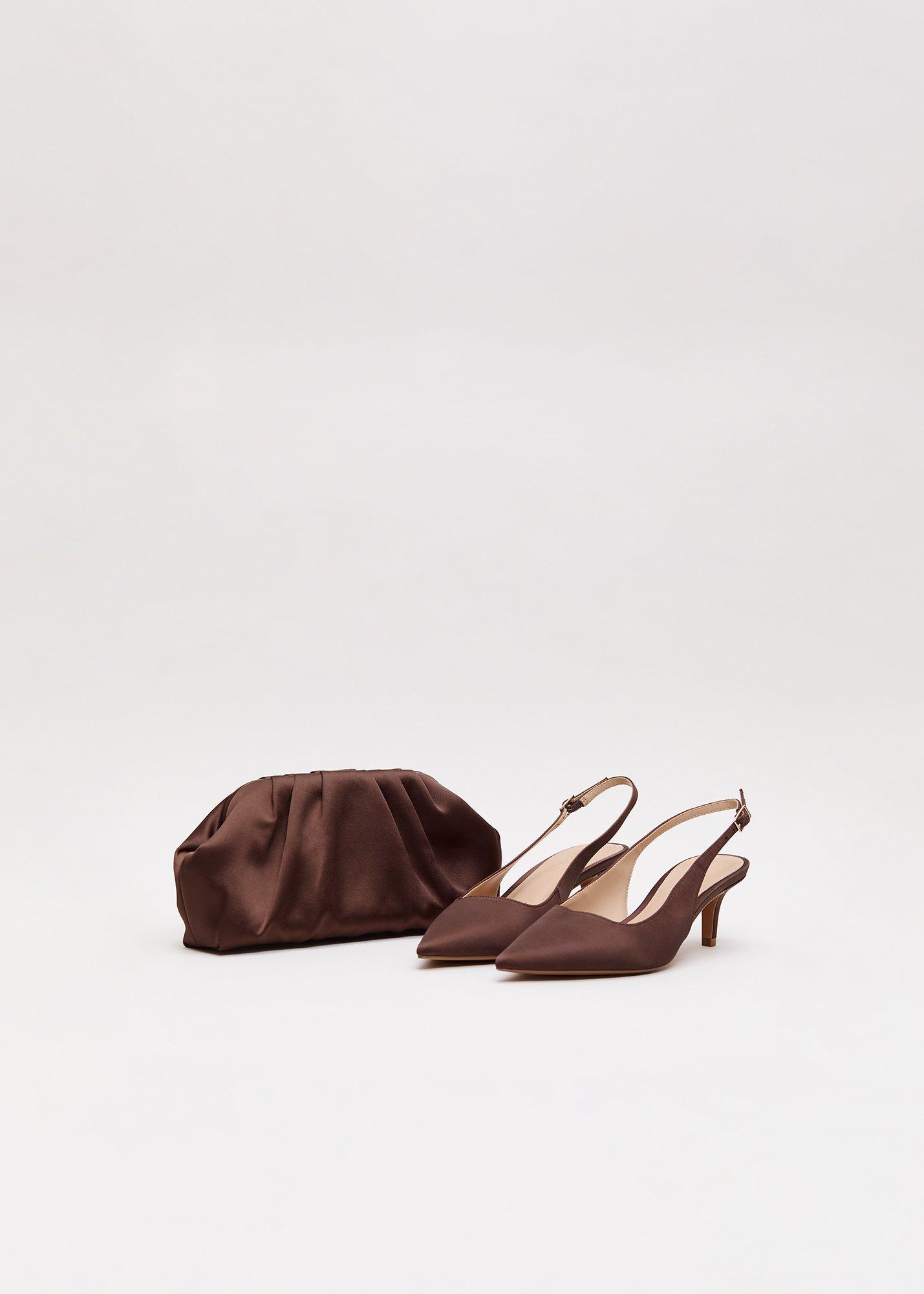 ${product-id}-Satin Slingback Heeled Shoes-Brown-${view-type}