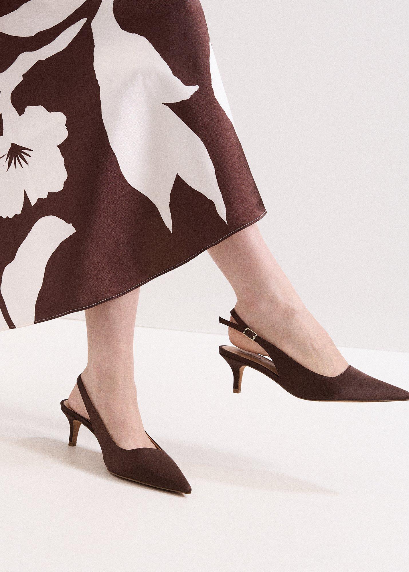 ${product-id}-Satin Slingback Heeled Shoes-Brown-${view-type}