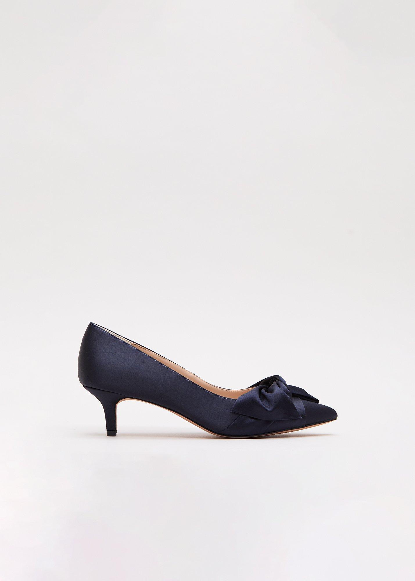 Satin Kitten Heels