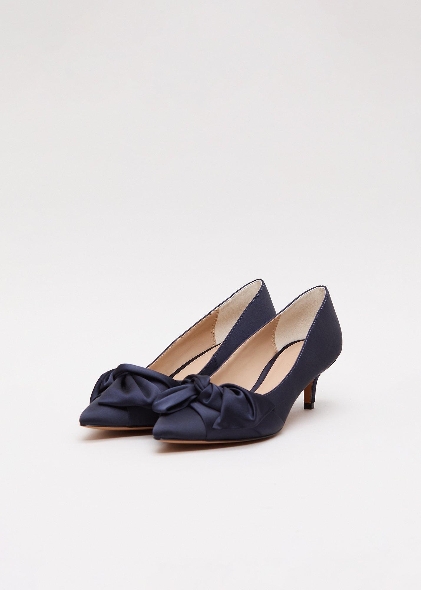 Satin Kitten Heels