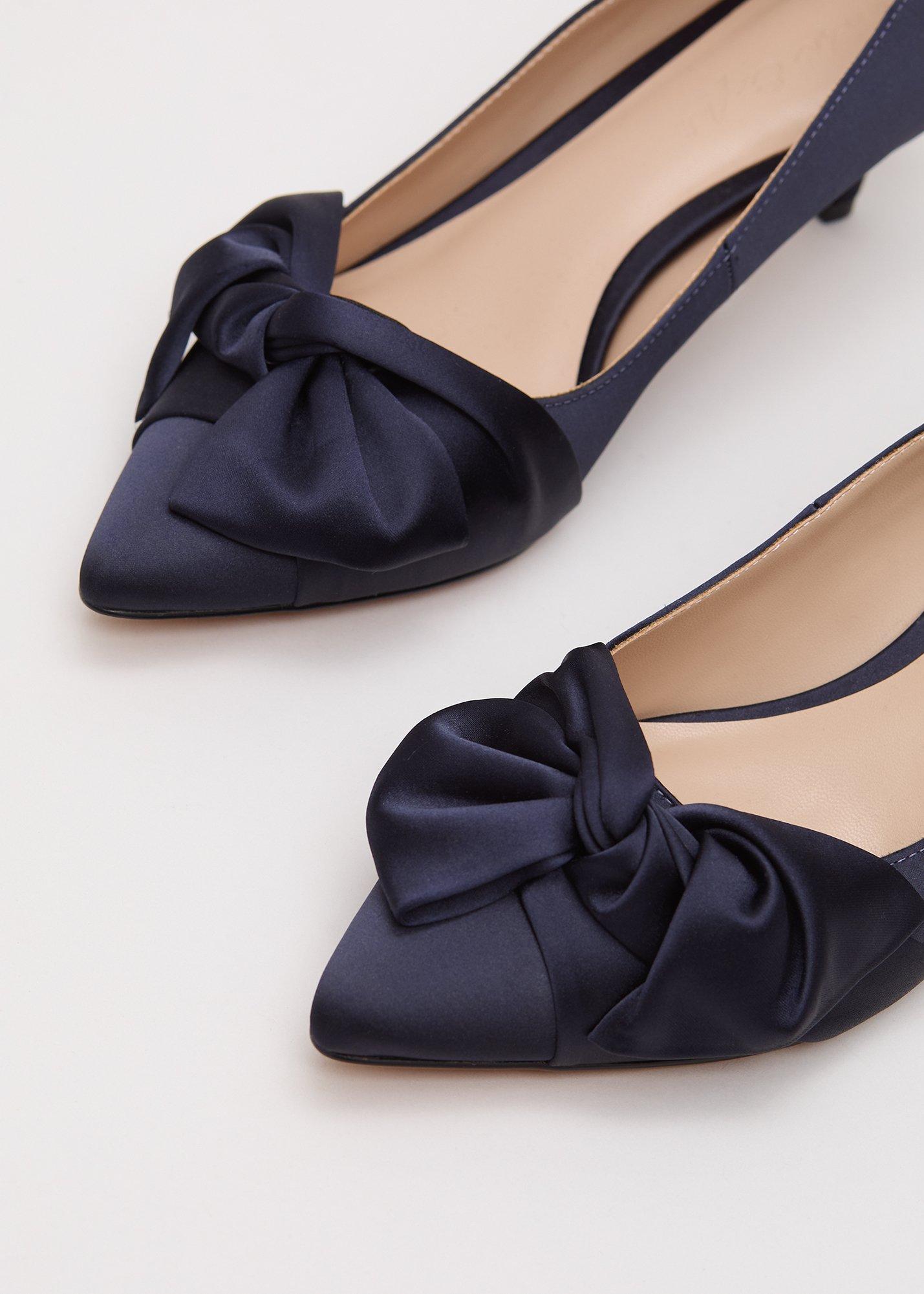 ${product-id}-Satin Knot Front Kitten Heel-Navy-${view-type}