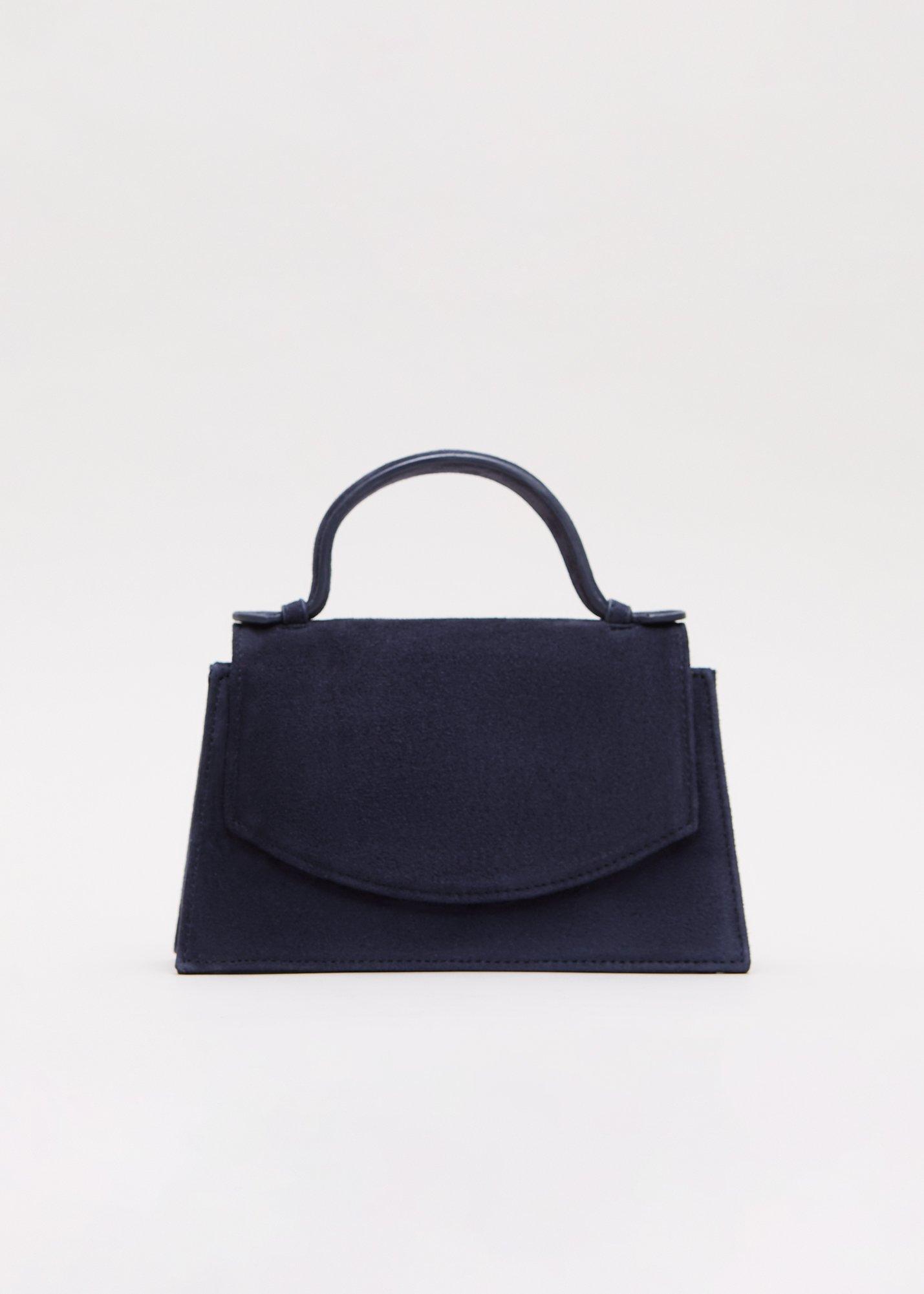 Suede Top Handle Bag